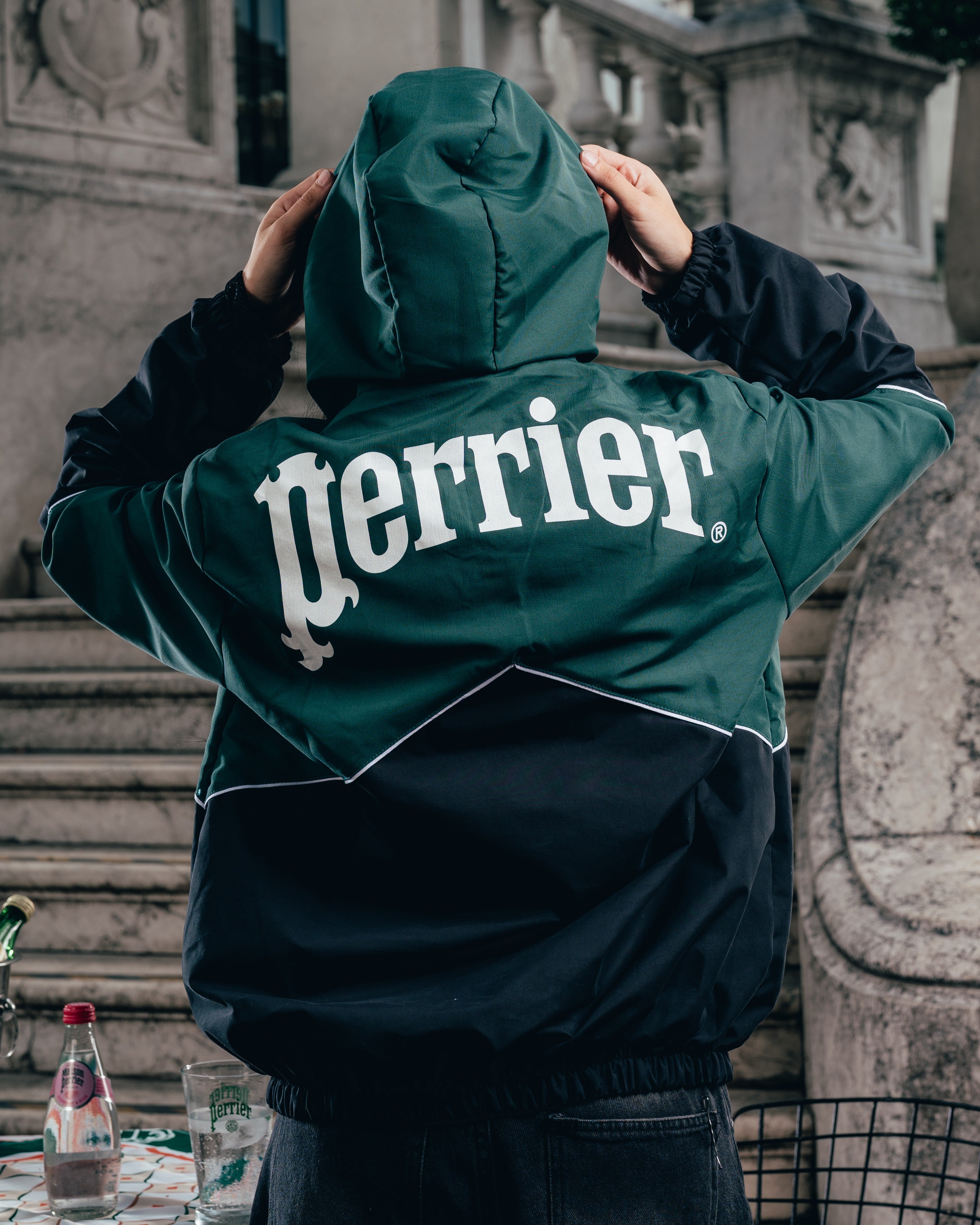 CAMPERA DEPORTIVA ROMPEVIENTO [ PERRIER ] BICOLOR GREEN
