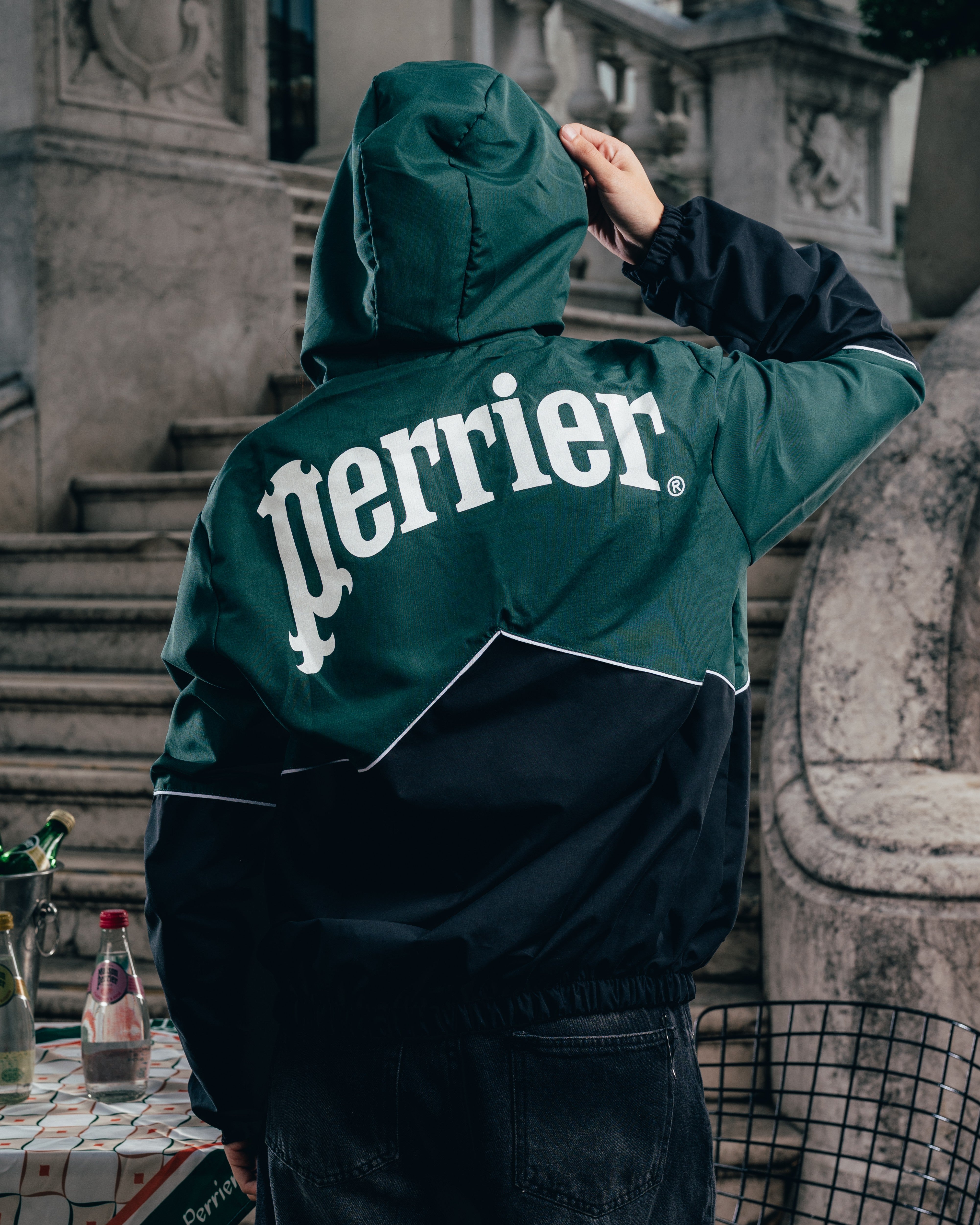 CAMPERA DEPORTIVA ROMPEVIENTO [ PERRIER ] BICOLOR GREEN