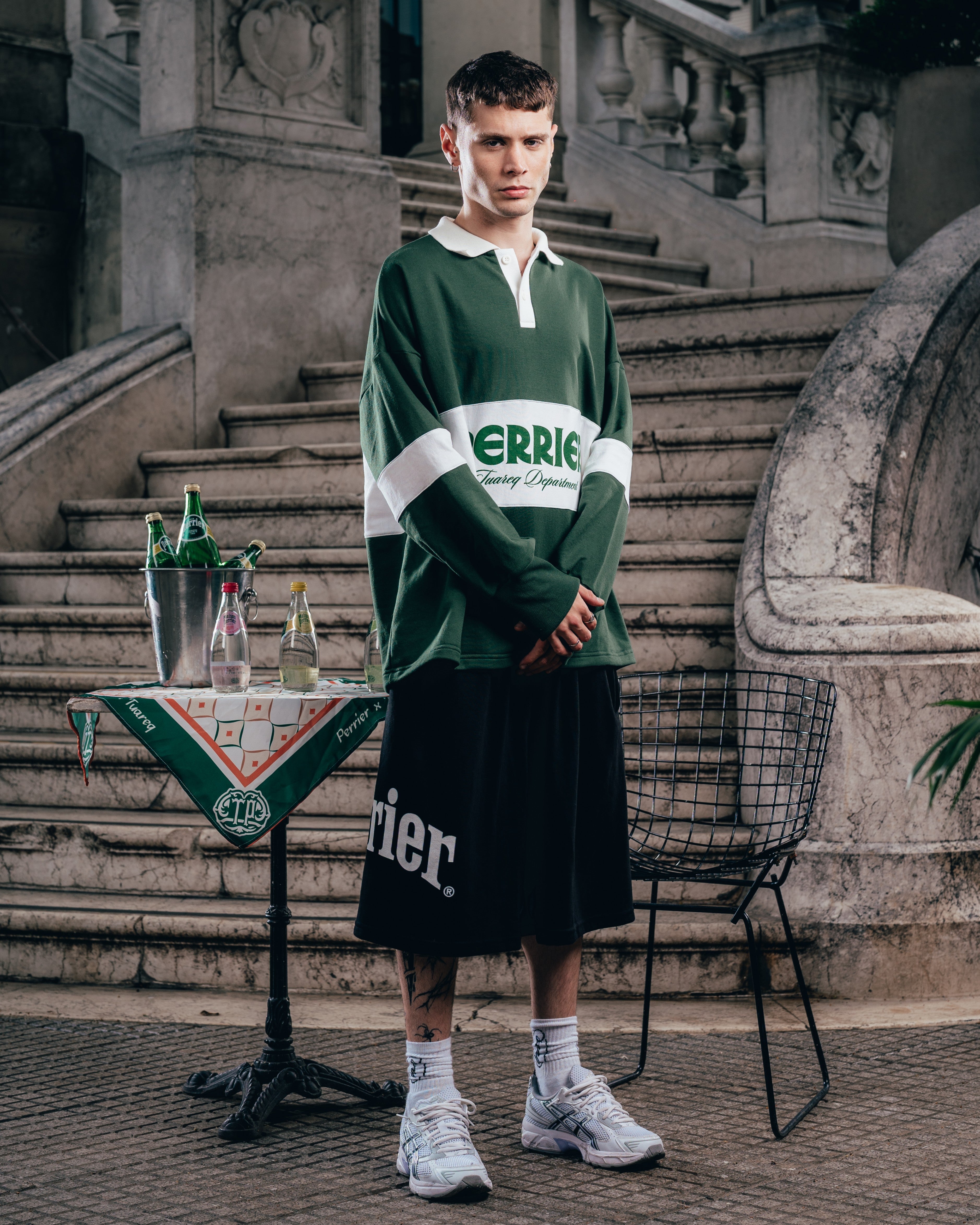 SHORT OVERSIZED [ PERRIER ] SIGNATURE BLACK