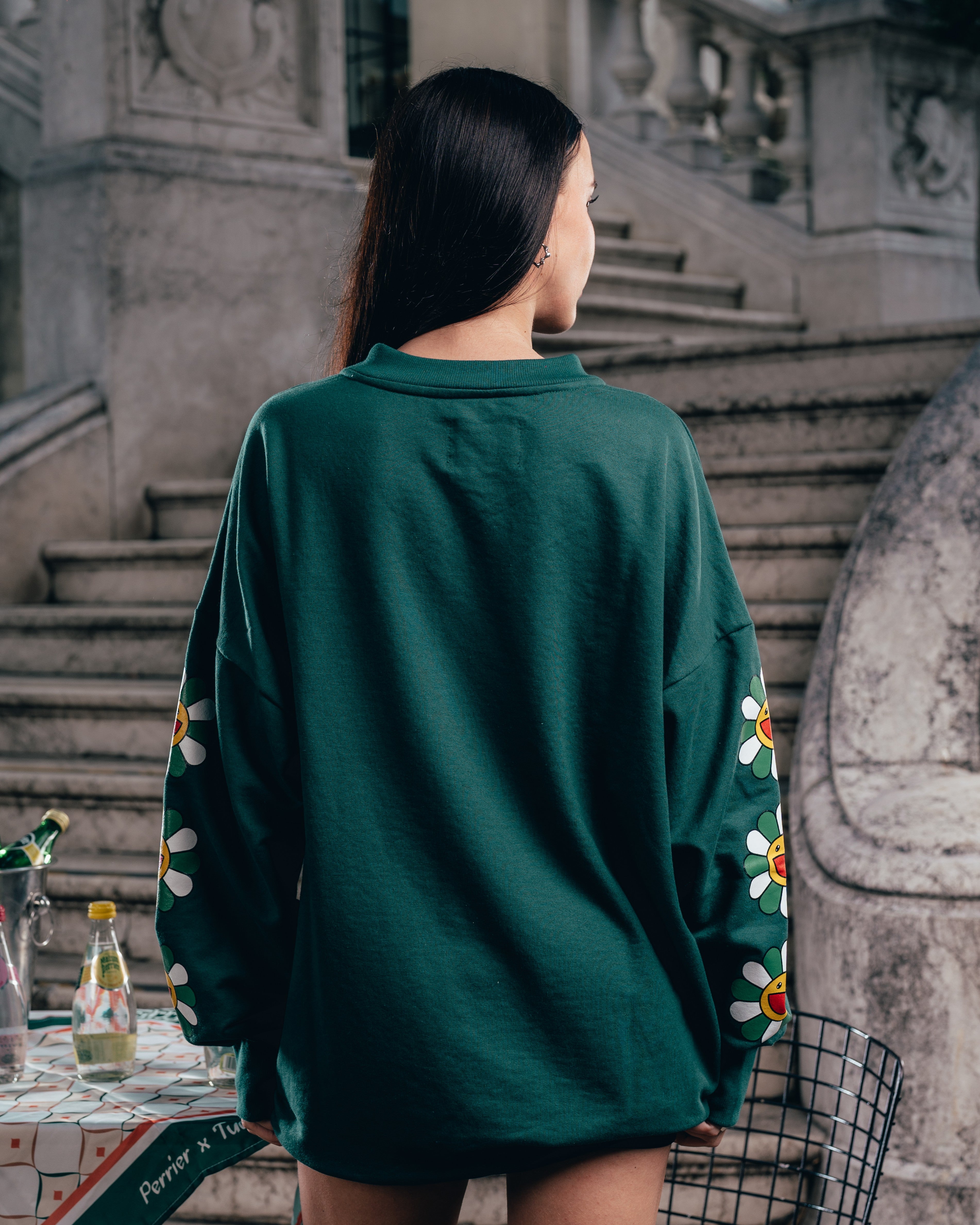 CREWNECK [ PERRIER ] MURAKAMI GREEN