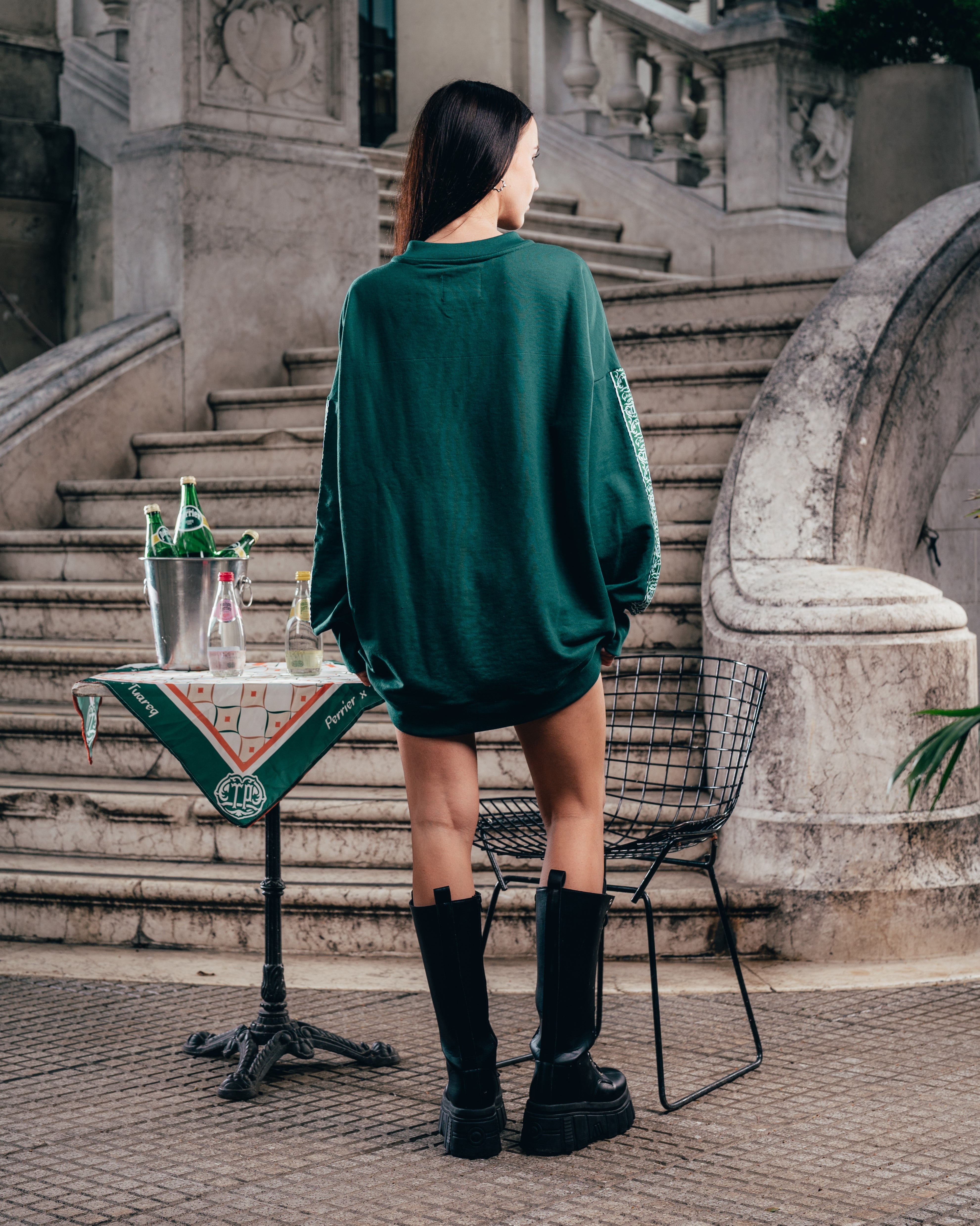 CREWNECK [ PERRIER ] GALON GREEN