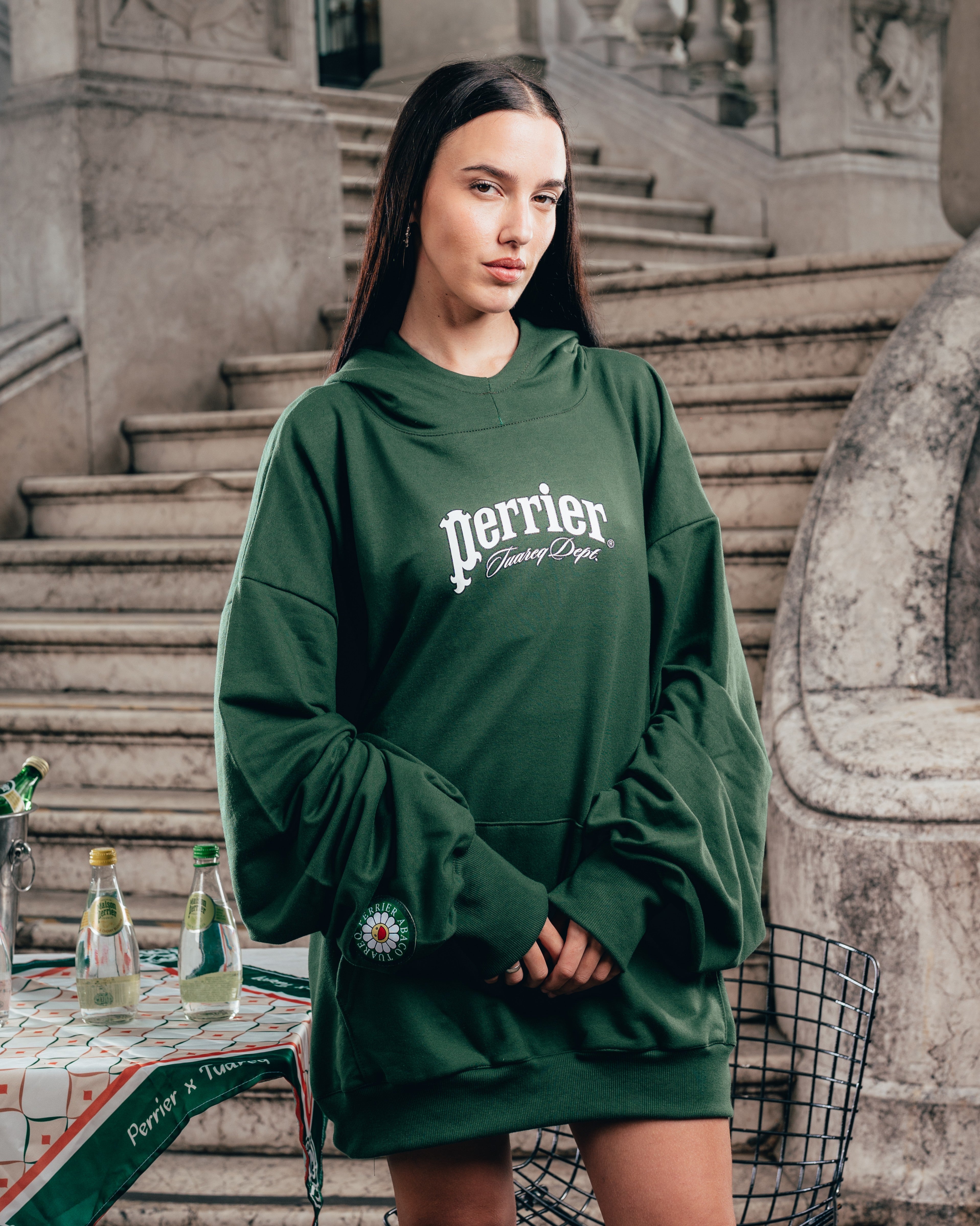 HOODIE MEGAOVERSIZED [ PERRIER ] SIGNATURE GREEN