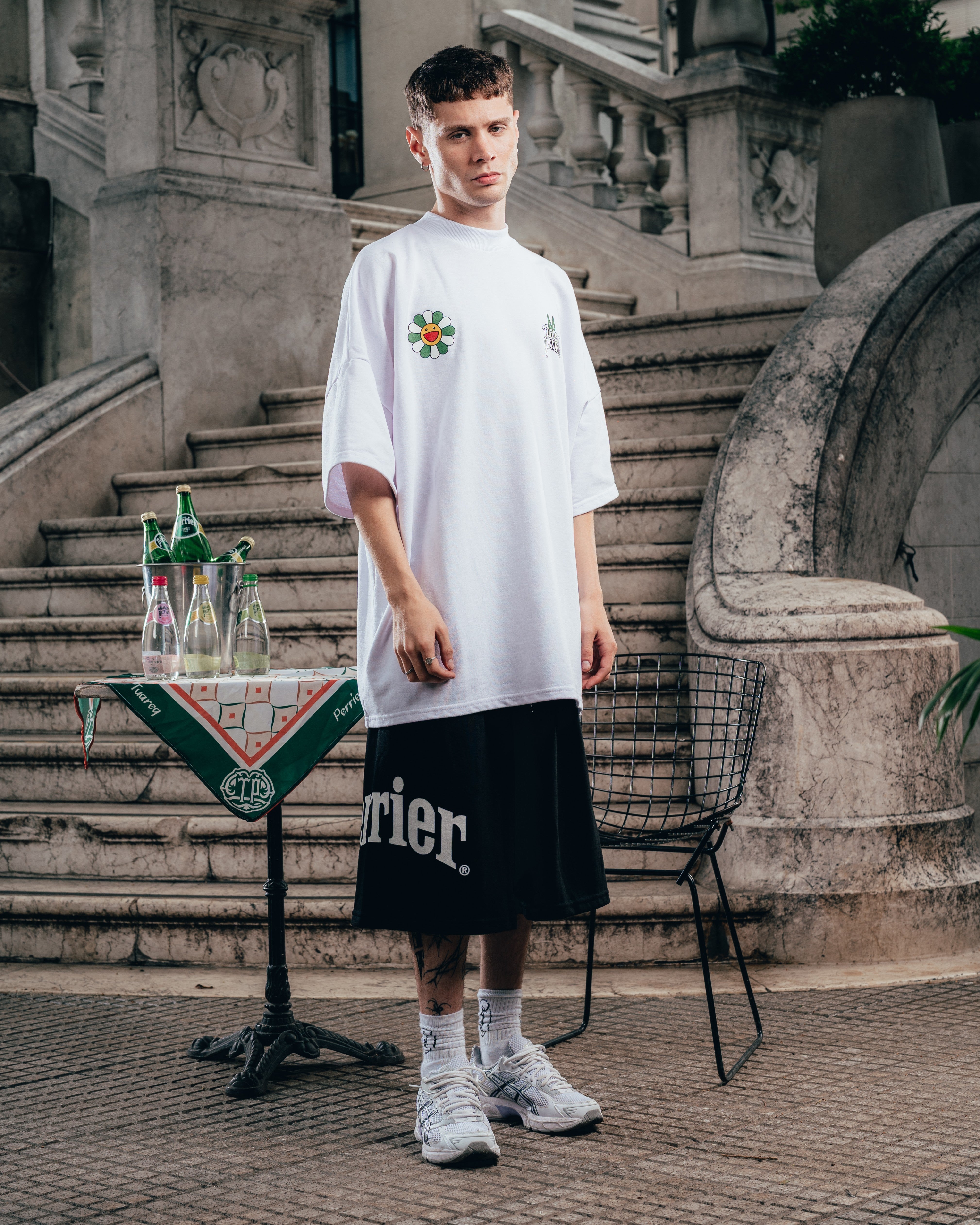 SHORT OVERSIZED [ PERRIER ] SIGNATURE BLACK