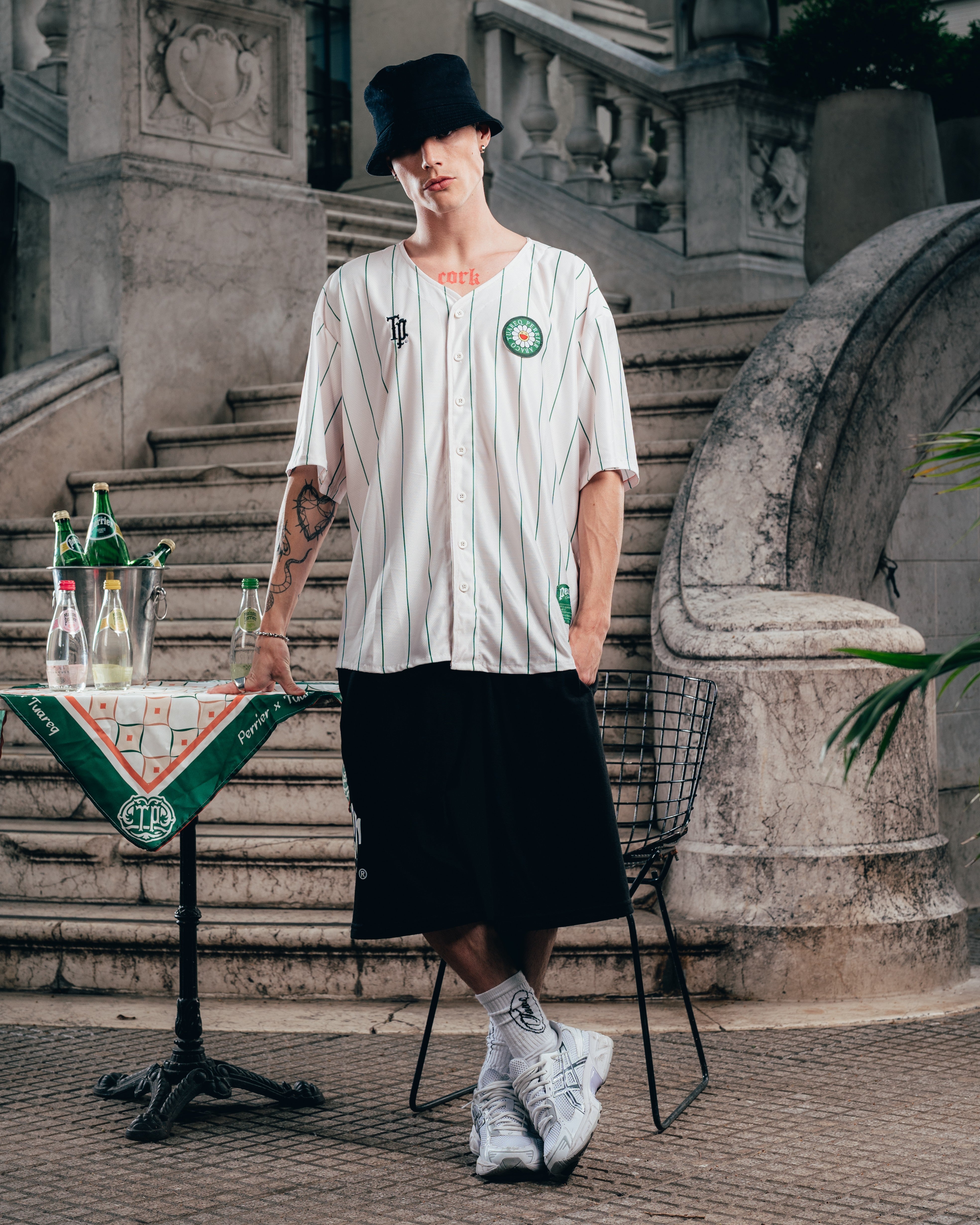 CAMISETA BASEBALL [ PERRIER ] MURAKAMI WHITE