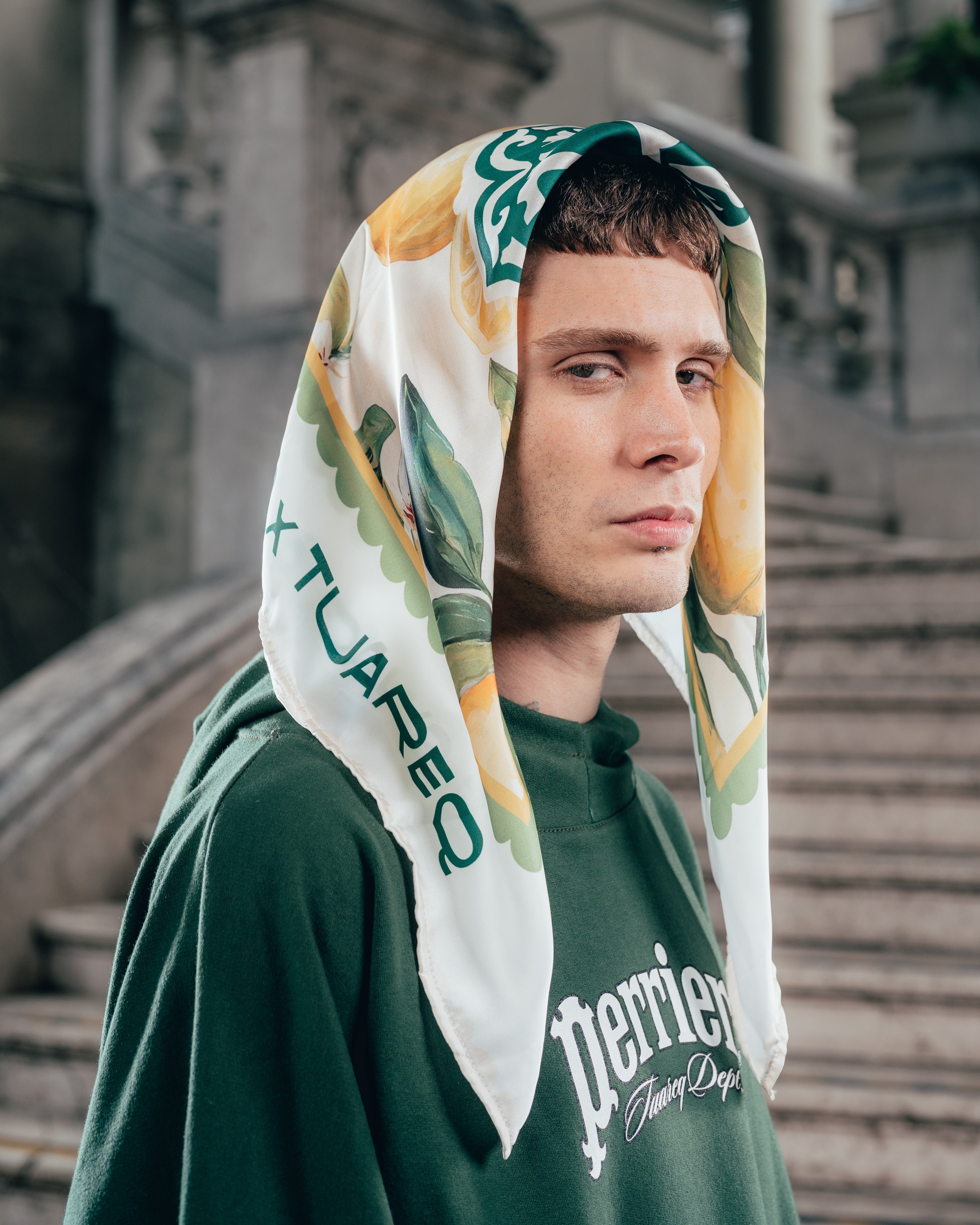 PAÑUELO DE SEDA [ PERRIER ] LEMONS