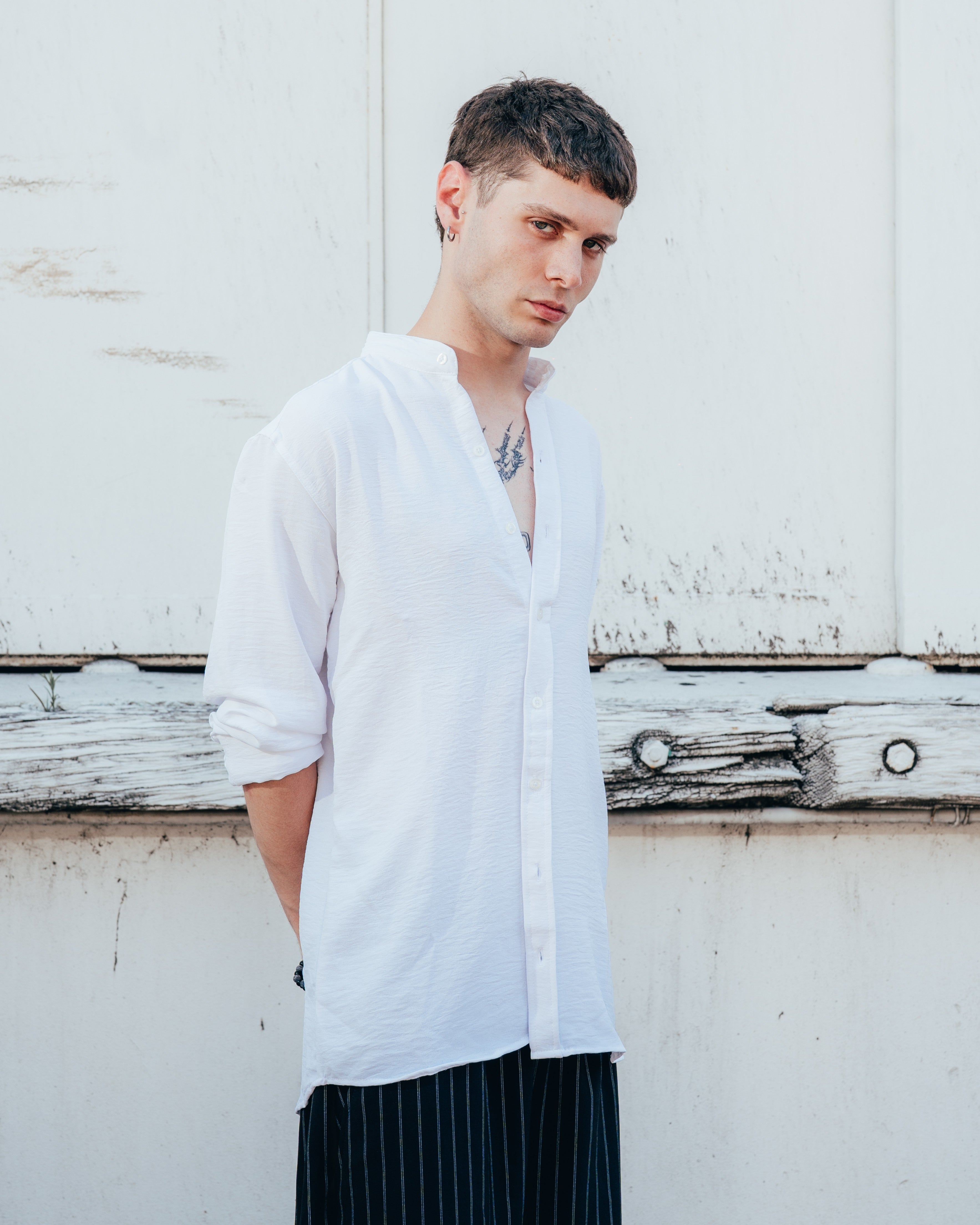 CAMISA CUELLO MAO [ PRIMARI ] WHITE