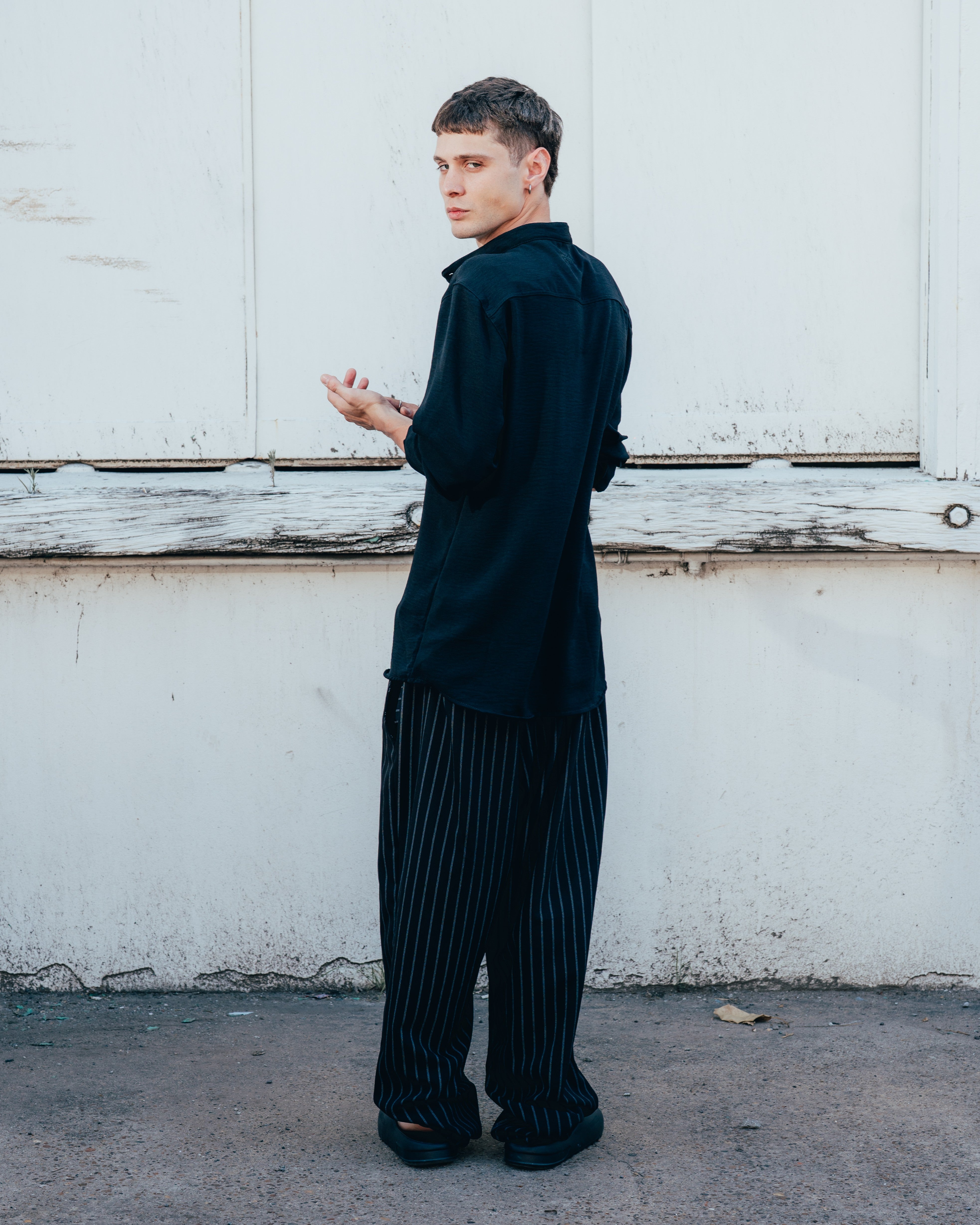 CAMISA CUELLO MAO [ PRIMARI ] BLACK