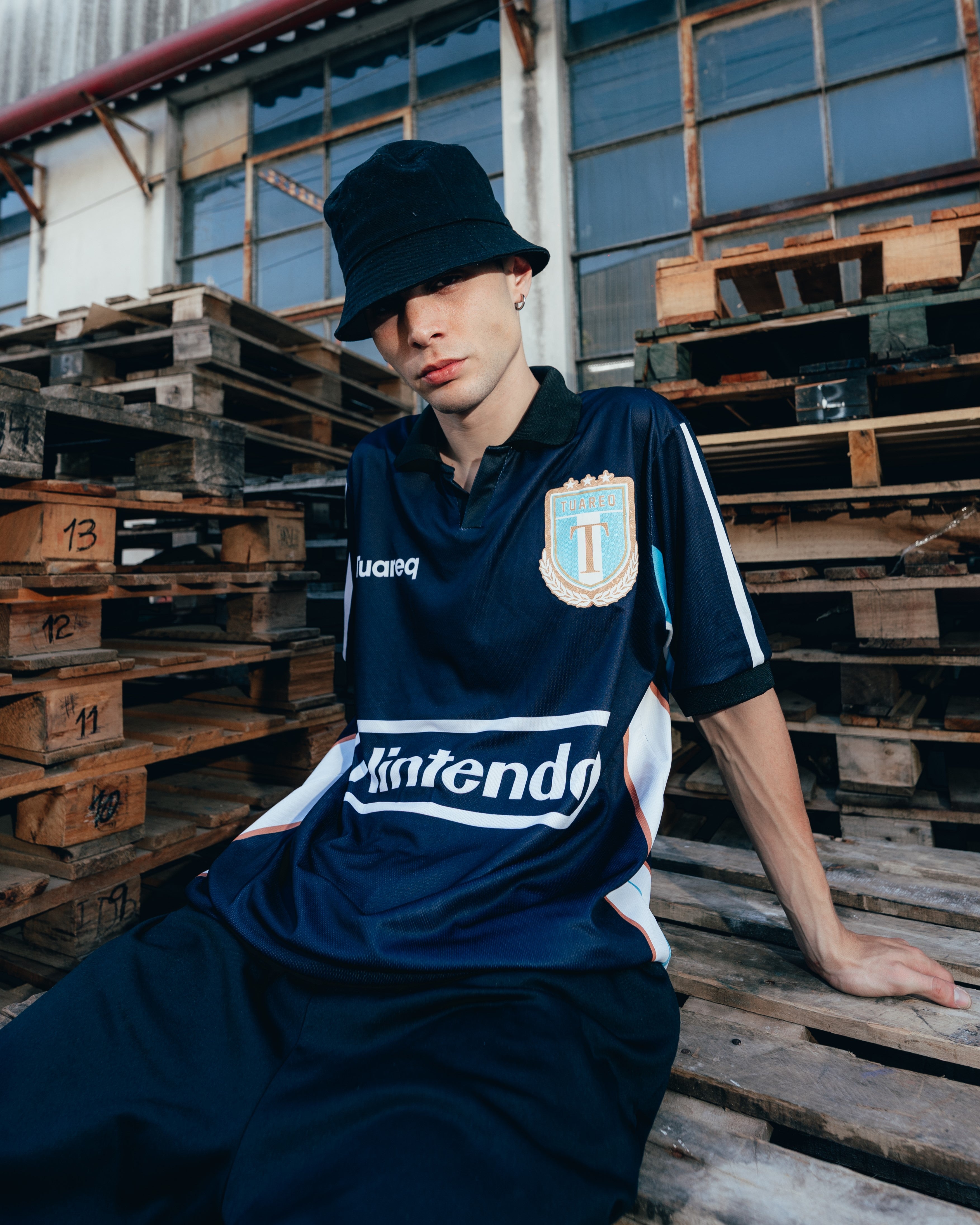 CAMISETA FUTBOL [ NINTENDO ] VISITANTE AZUL