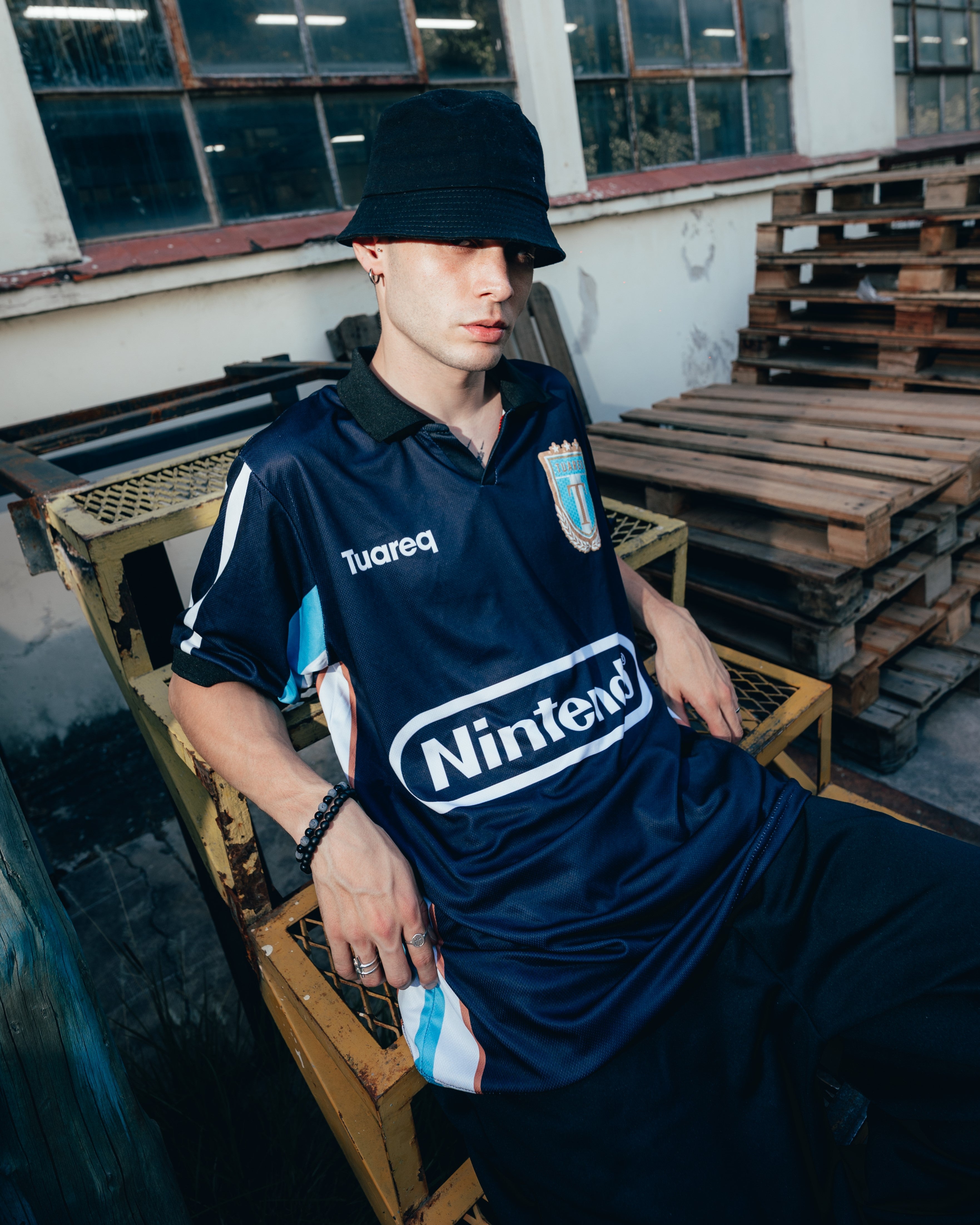 CAMISETA FUTBOL [ NINTENDO ] VISITANTE AZUL