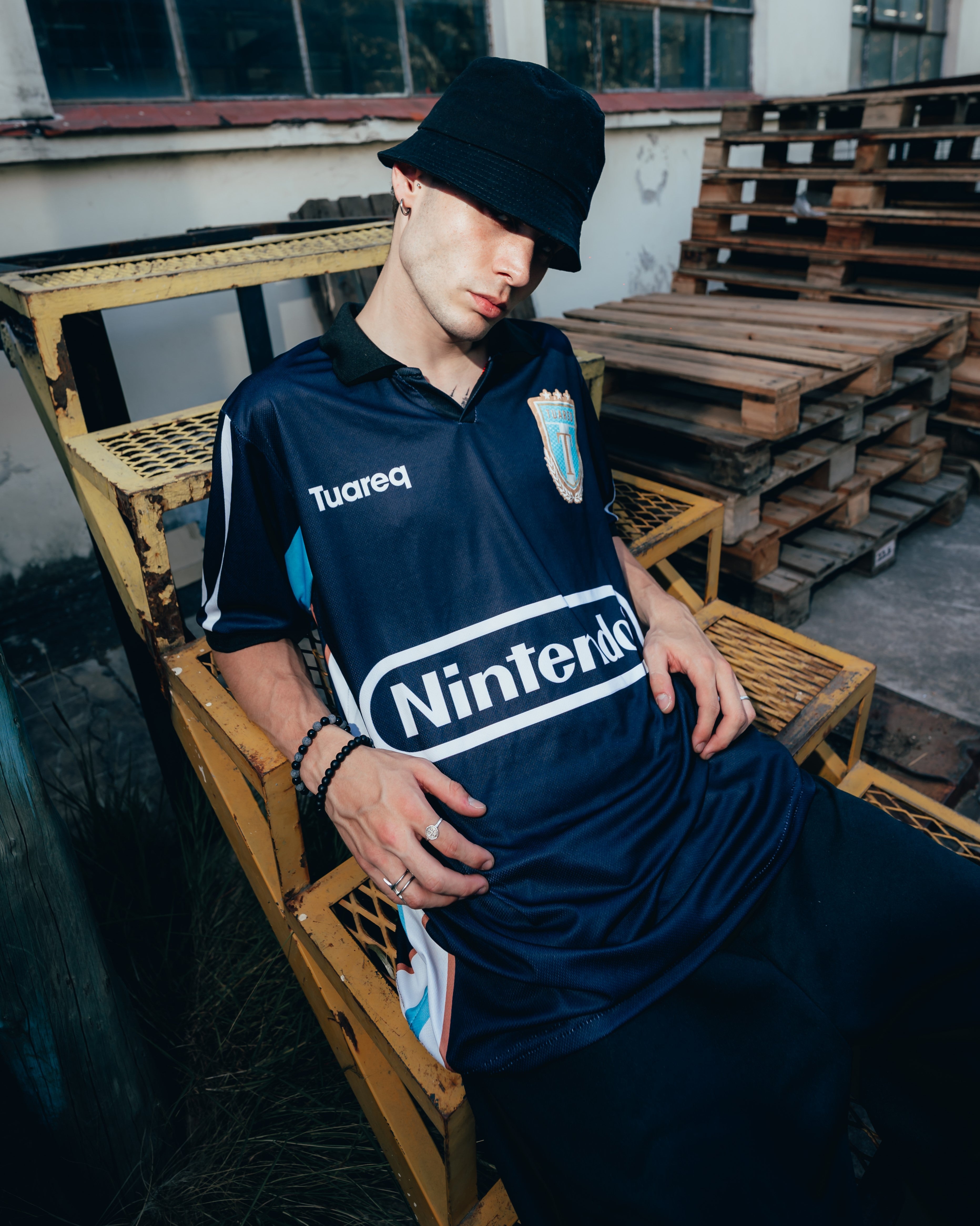 CAMISETA FUTBOL [ NINTENDO ] VISITANTE AZUL