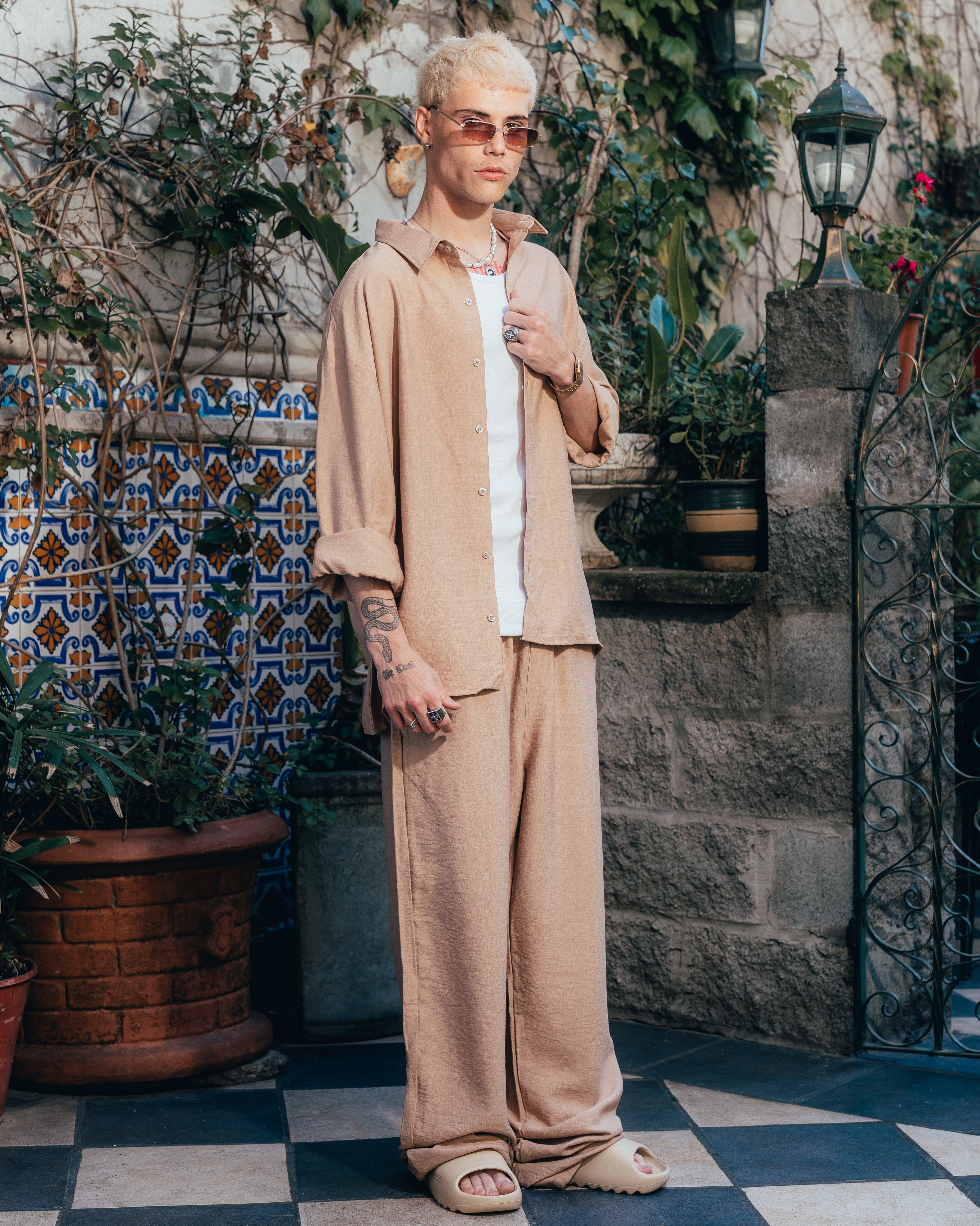 CONJUNTO DE LINO [ PRIMARI ] BROWN