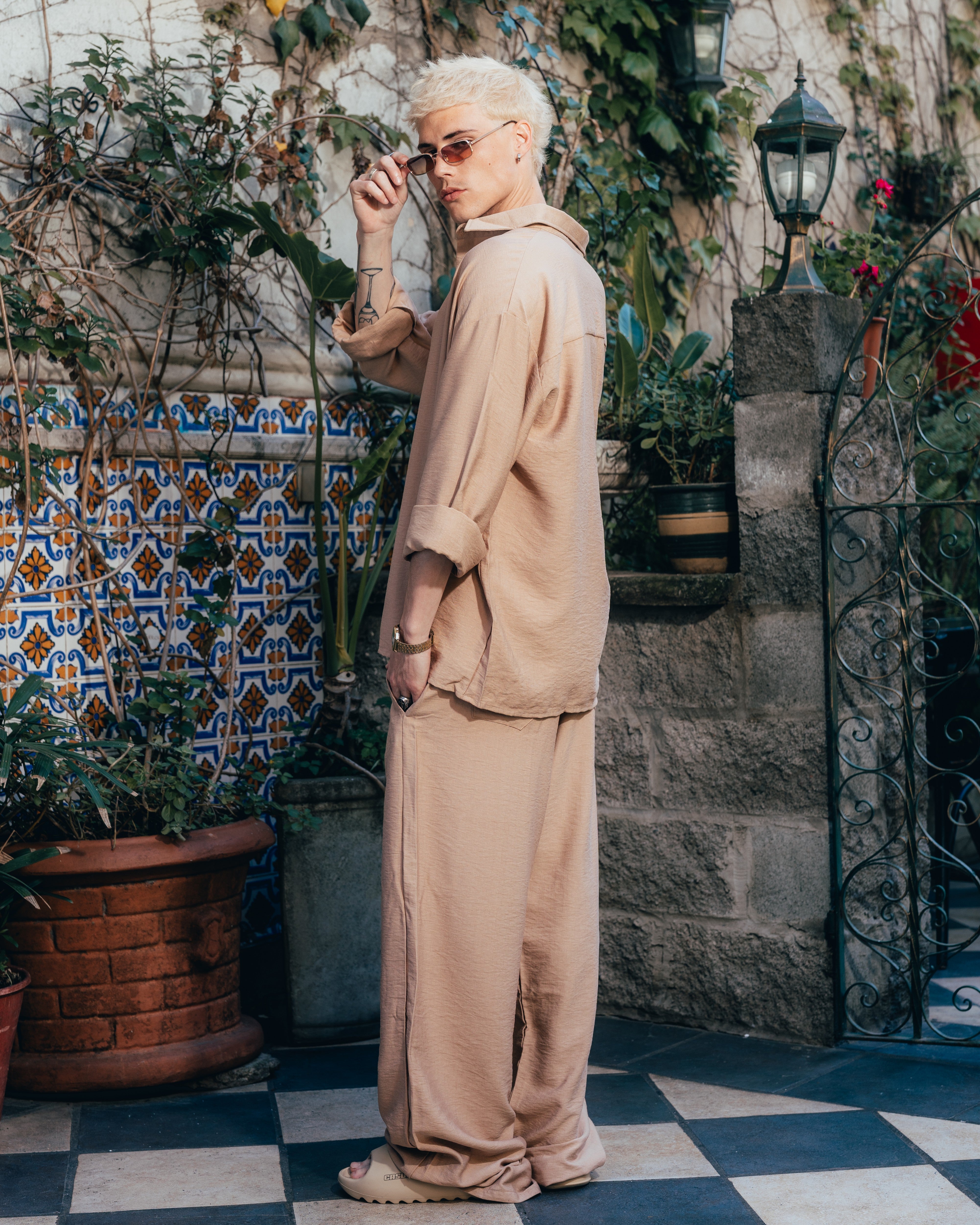 CONJUNTO DE LINO [ PRIMARI ] BROWN