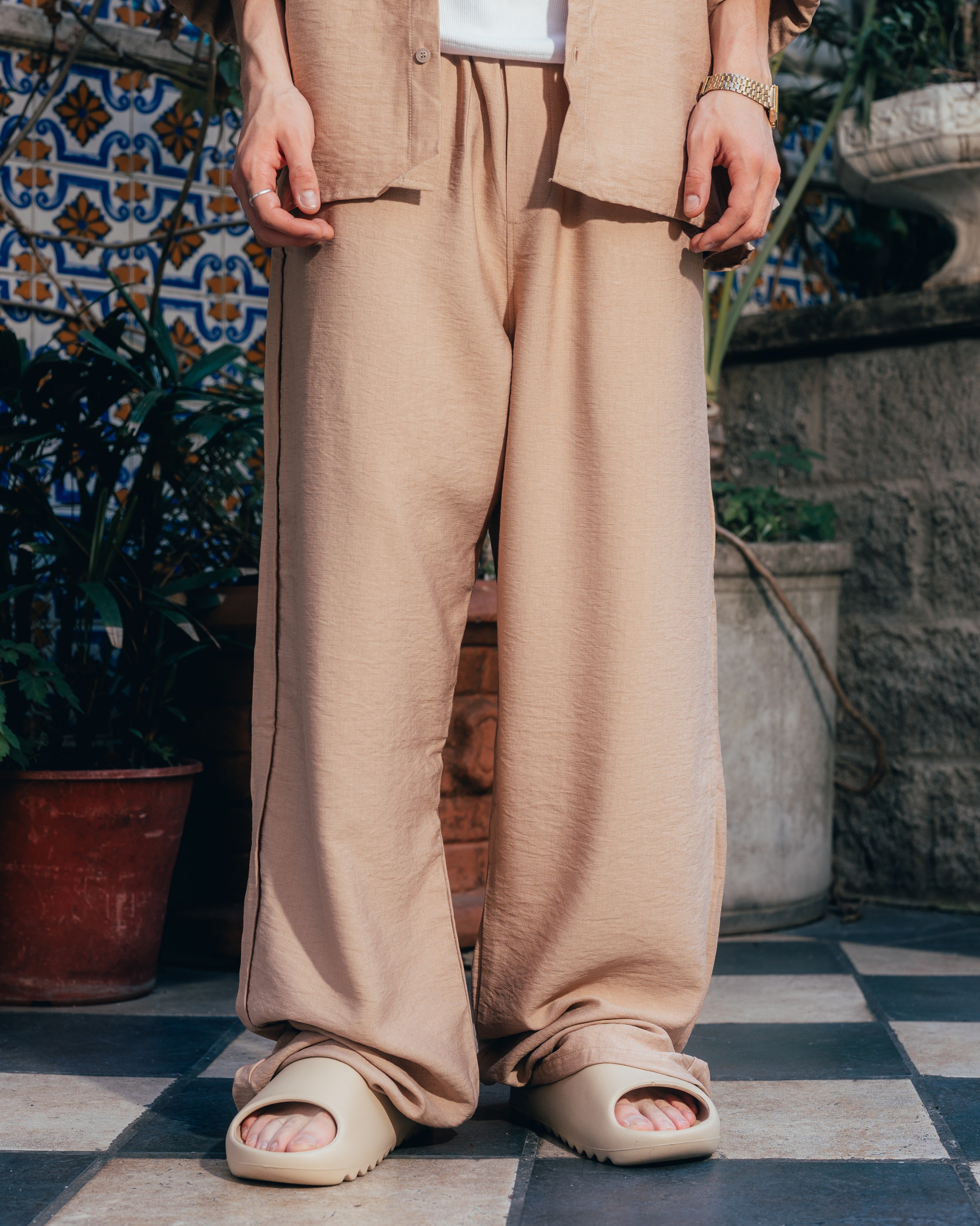 CONJUNTO DE LINO [ PRIMARI ] BROWN