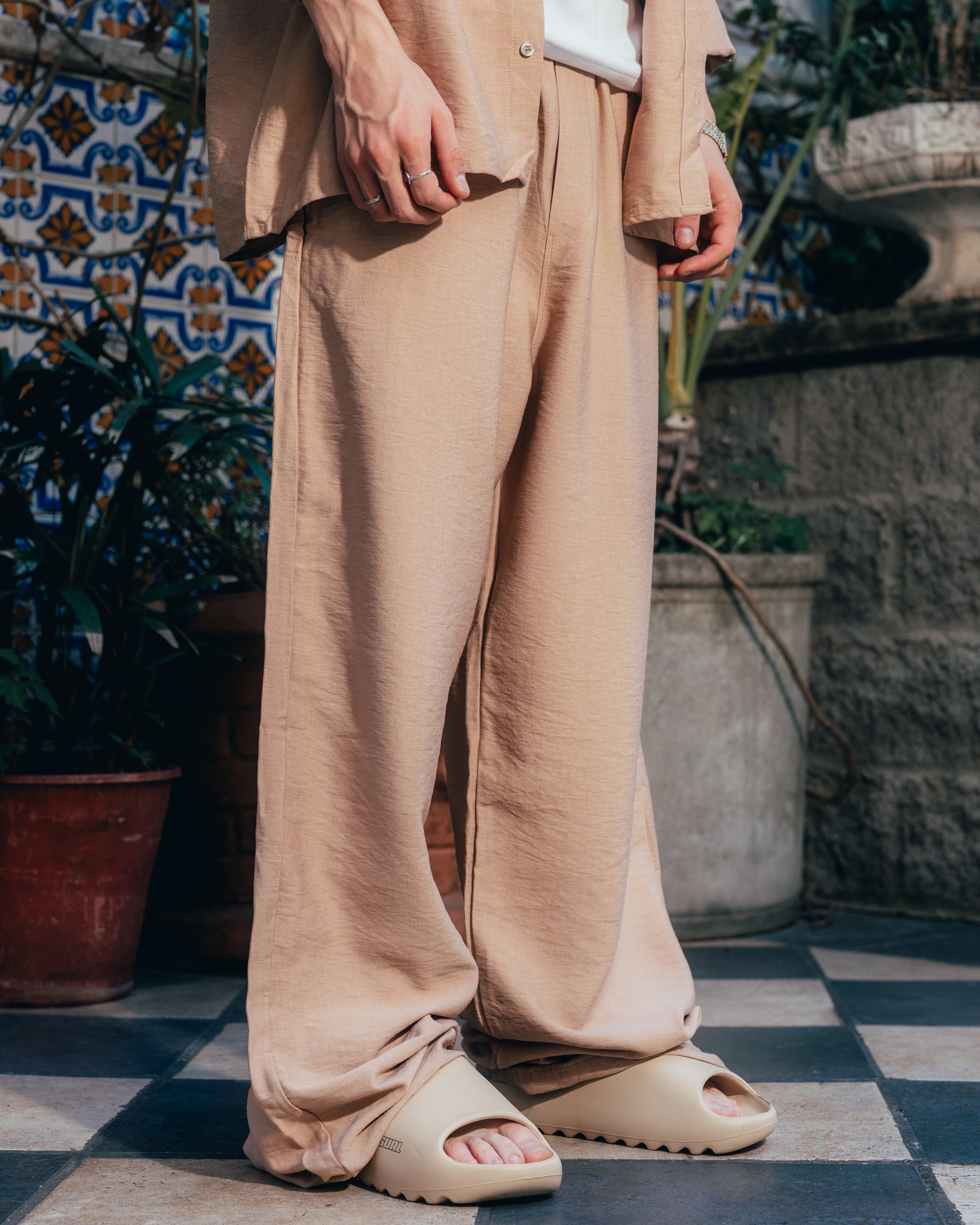 CONJUNTO DE LINO [ PRIMARI ] BROWN