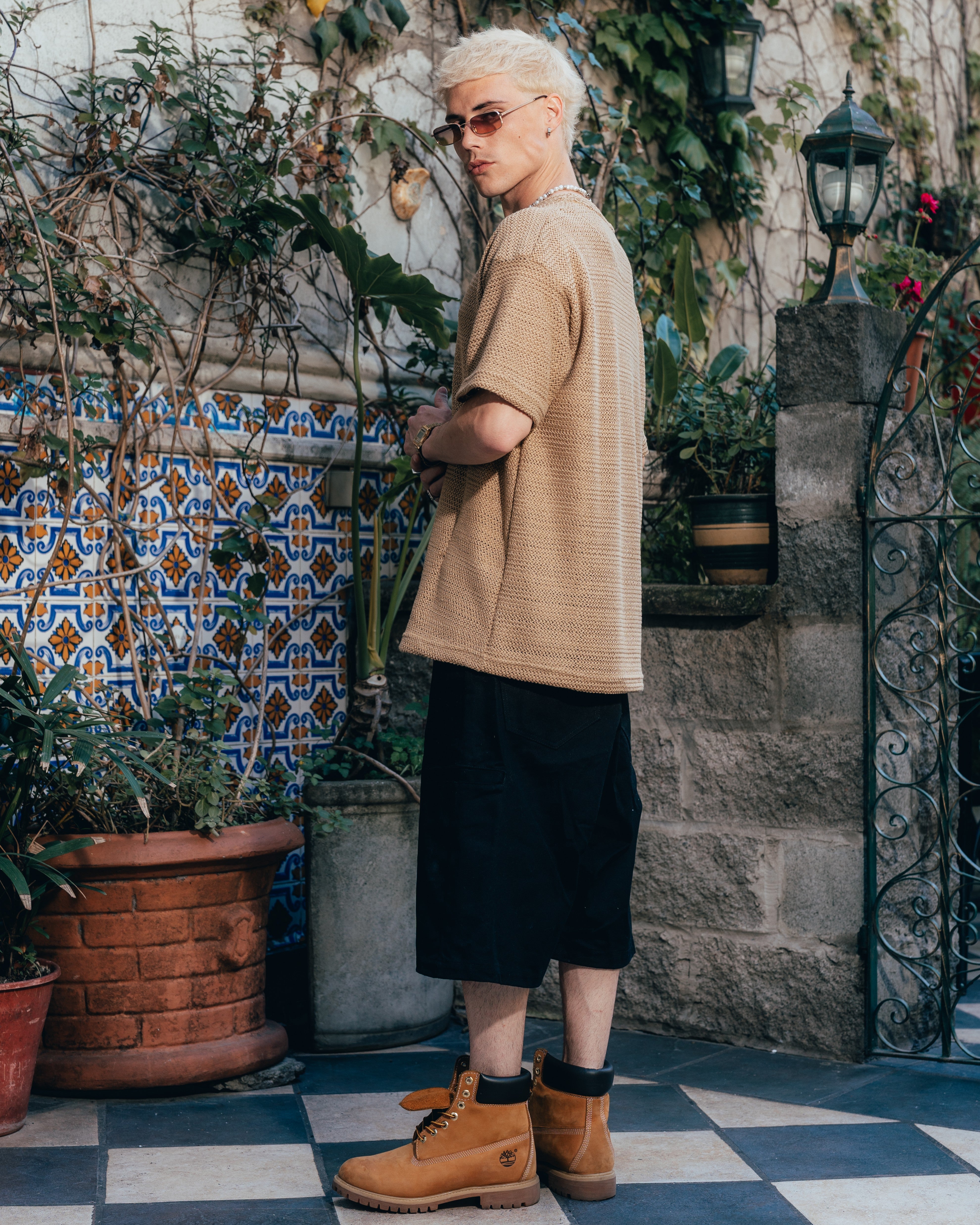 REMERA OVERSIZED TEJIDA [ PRIMARI ] MOSTAZA