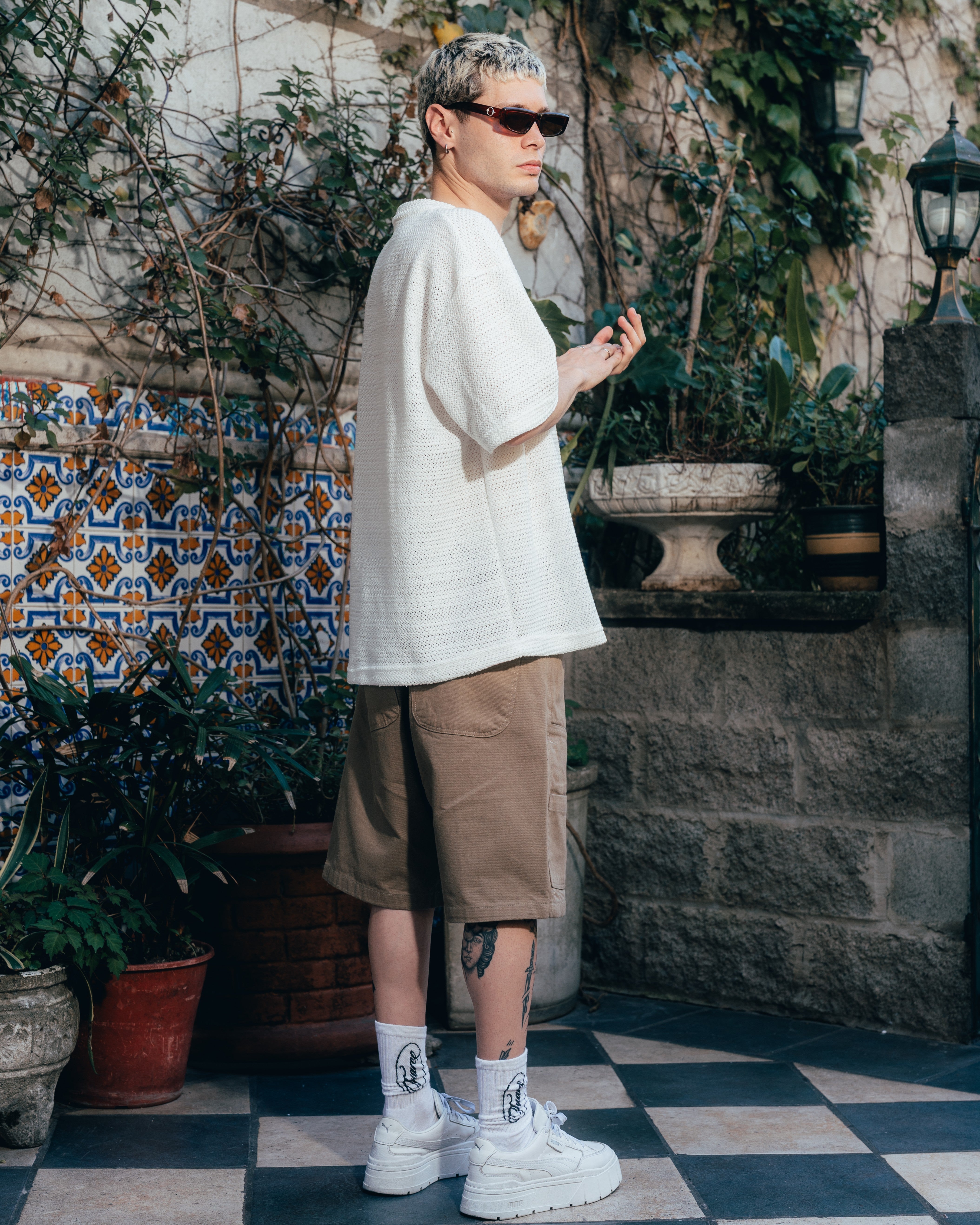 REMERA OVERSIZED TEJIDA [ PRIMARI ] CRUDO
