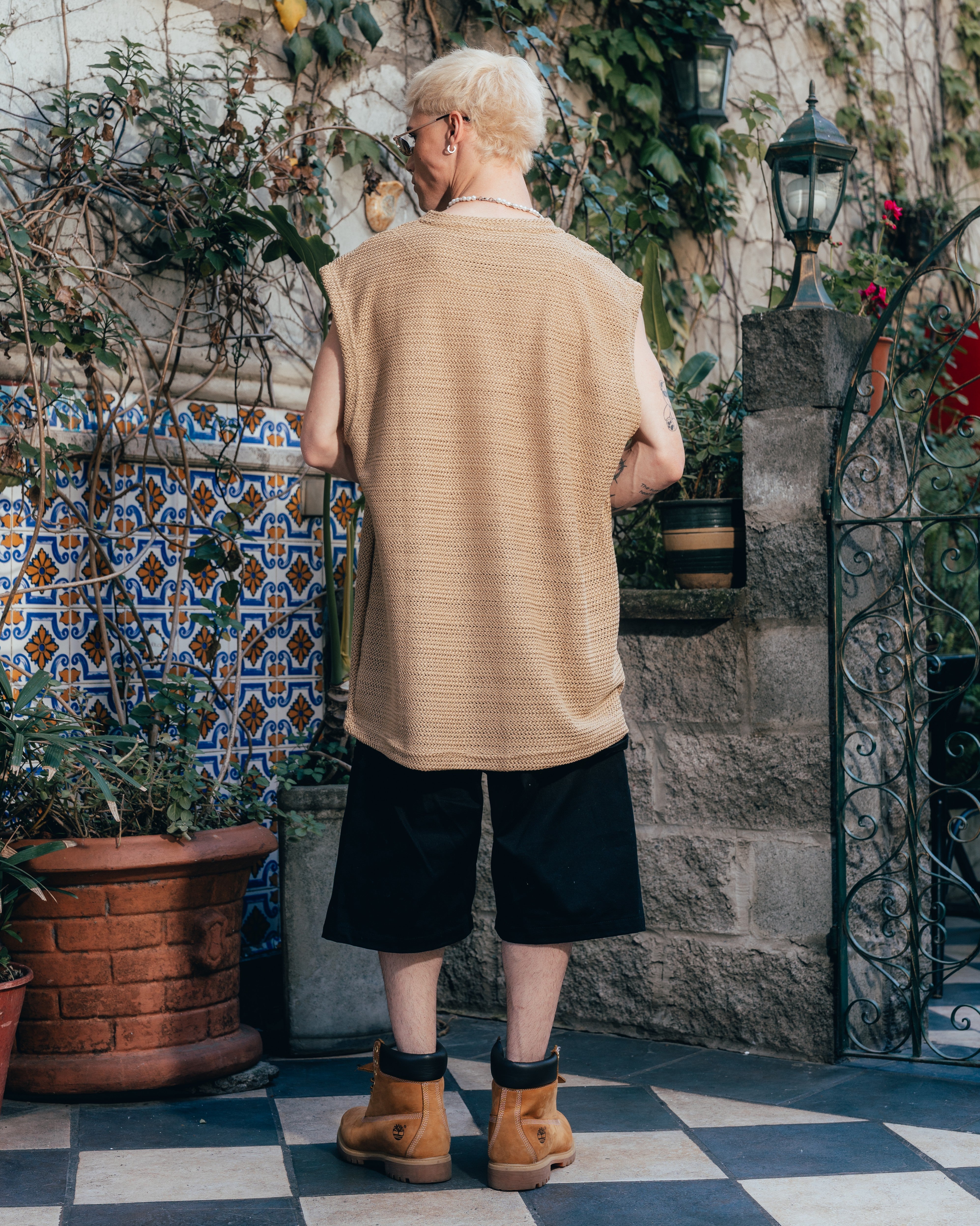 MUSCULOSA OVERSIZED TEJIDA [ PRIMARI ] MOSTAZA