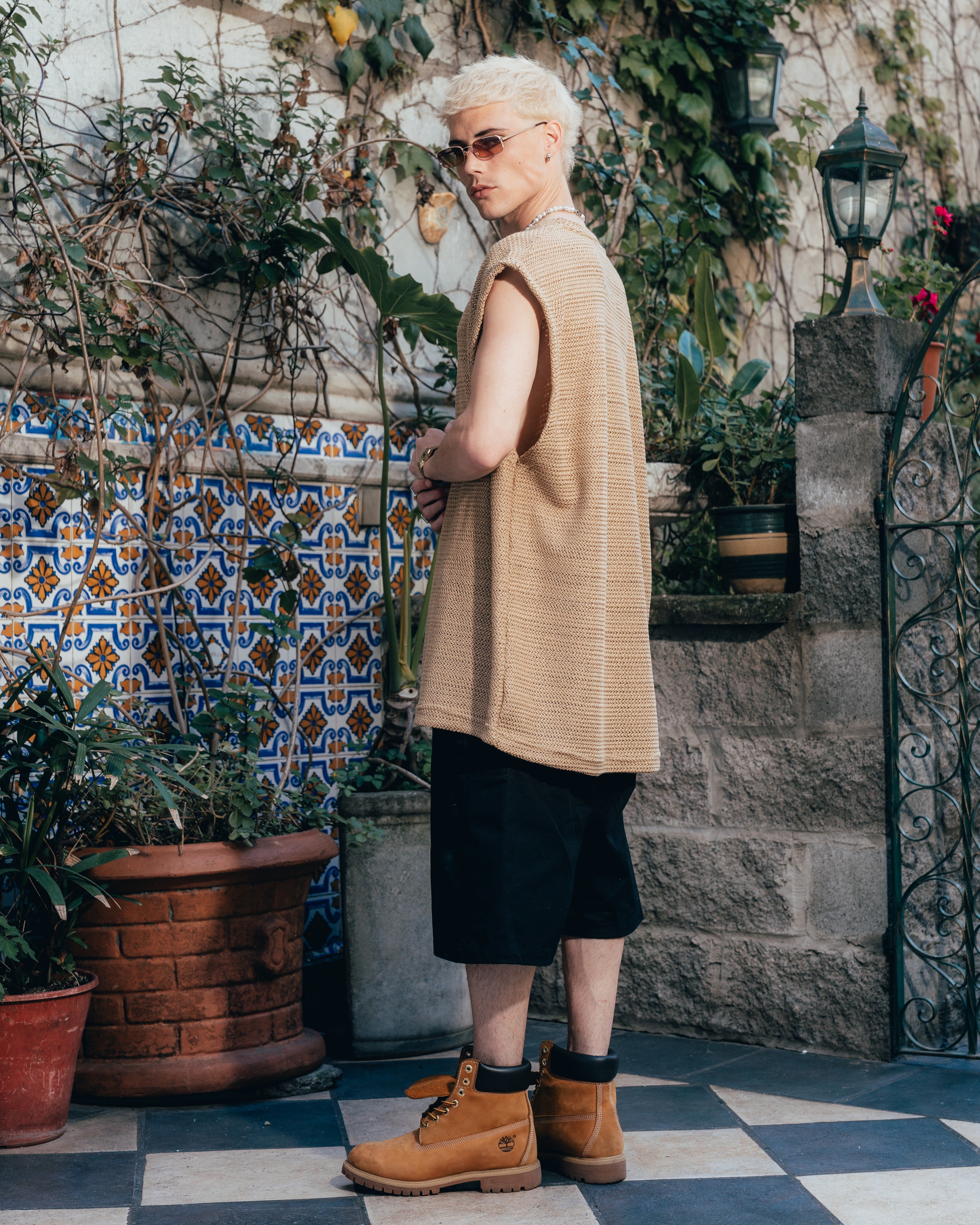 MUSCULOSA OVERSIZED TEJIDA [ PRIMARI ] MOSTAZA