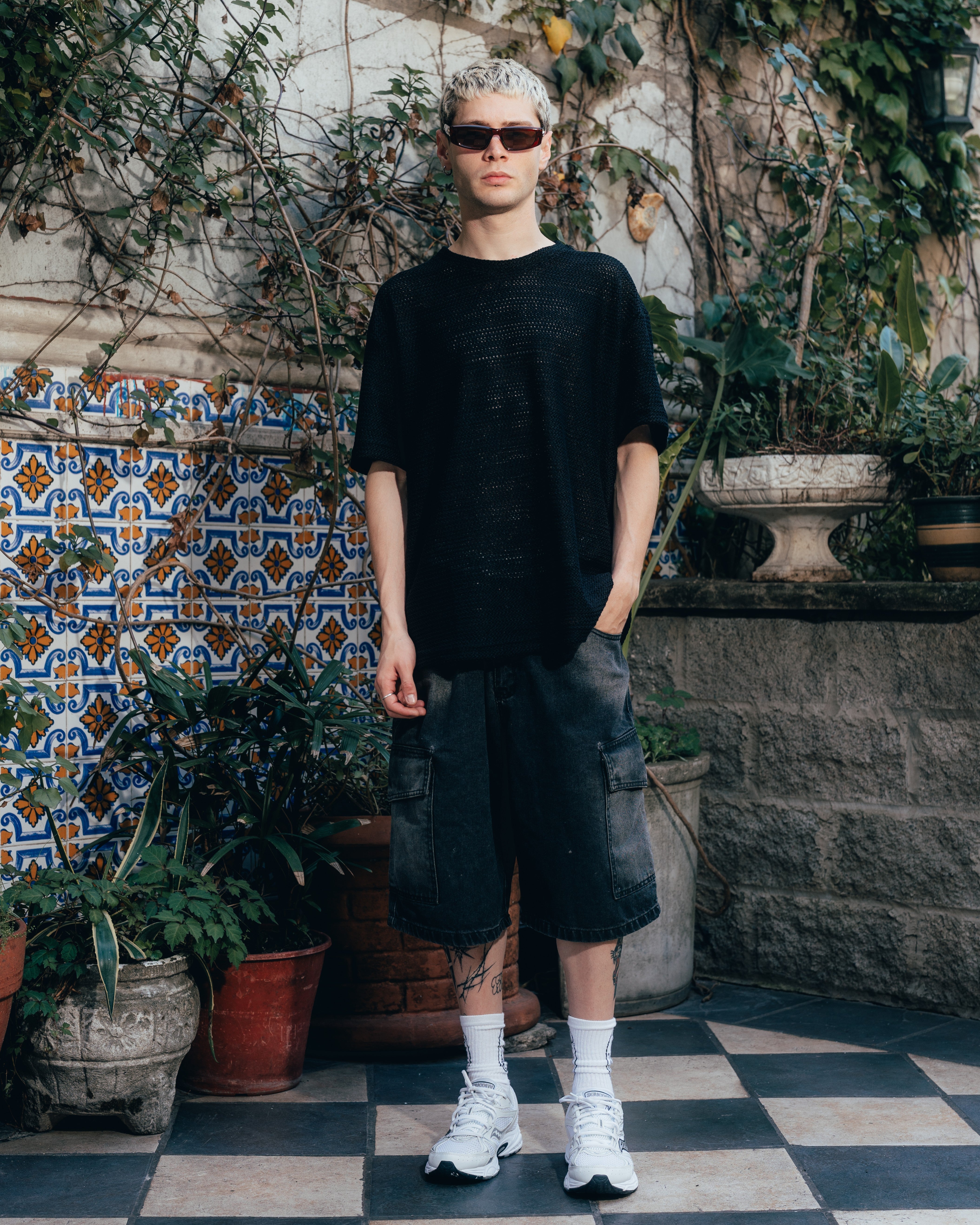 REMERA OVERSIZED TEJIDA [ PRIMARI ] BLACK