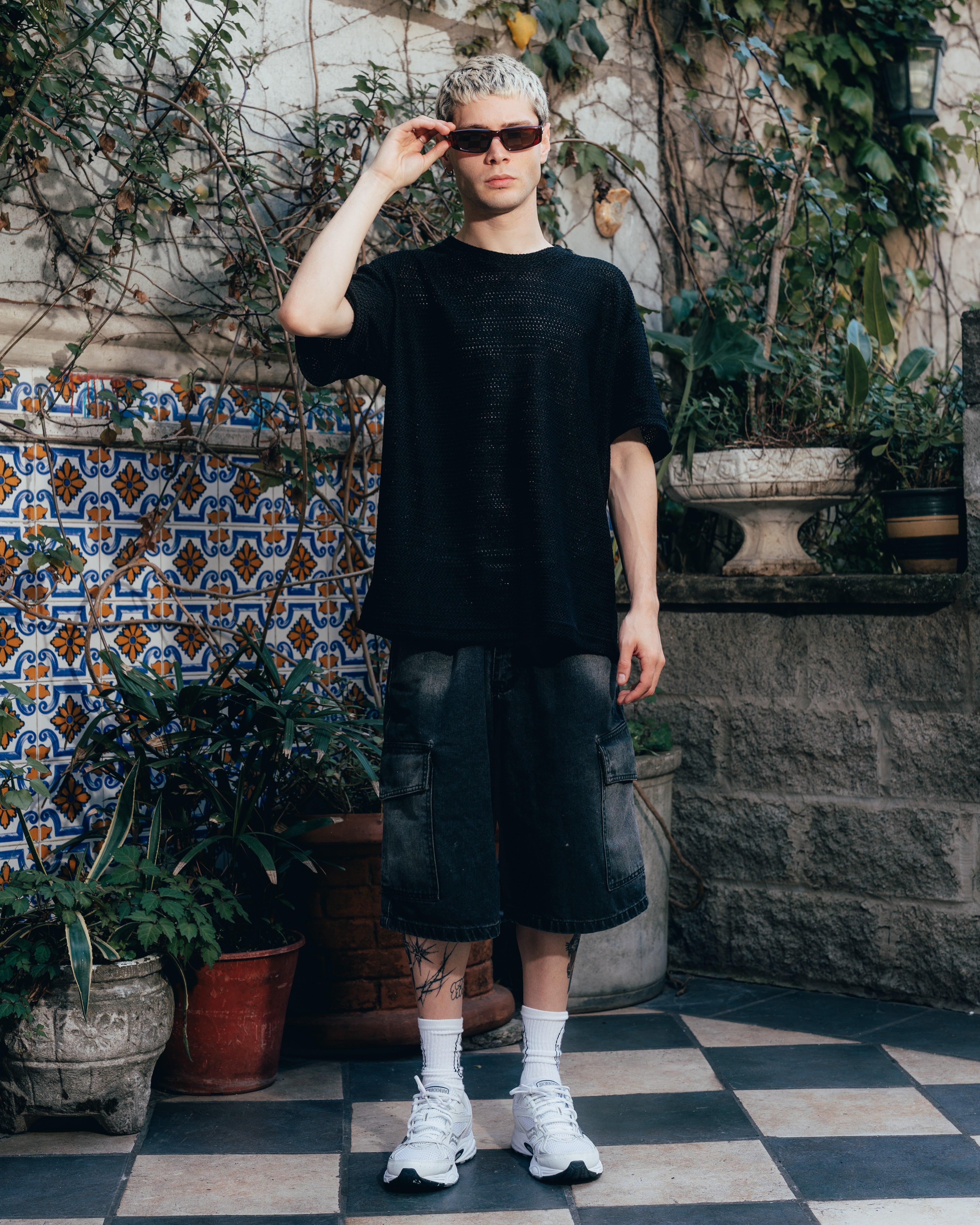 REMERA OVERSIZED TEJIDA [ PRIMARI ] BLACK