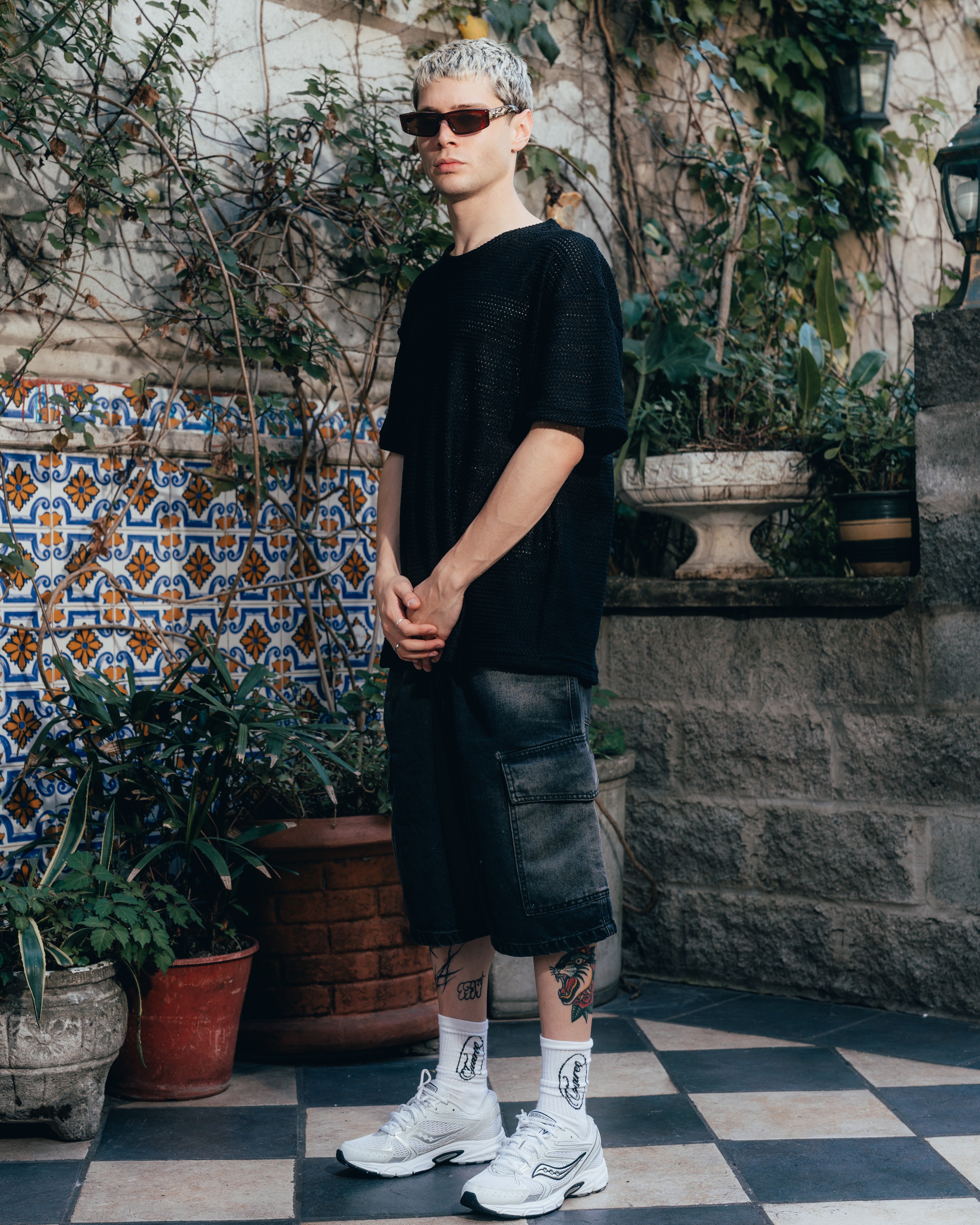 REMERA OVERSIZED TEJIDA [ PRIMARI ] BLACK