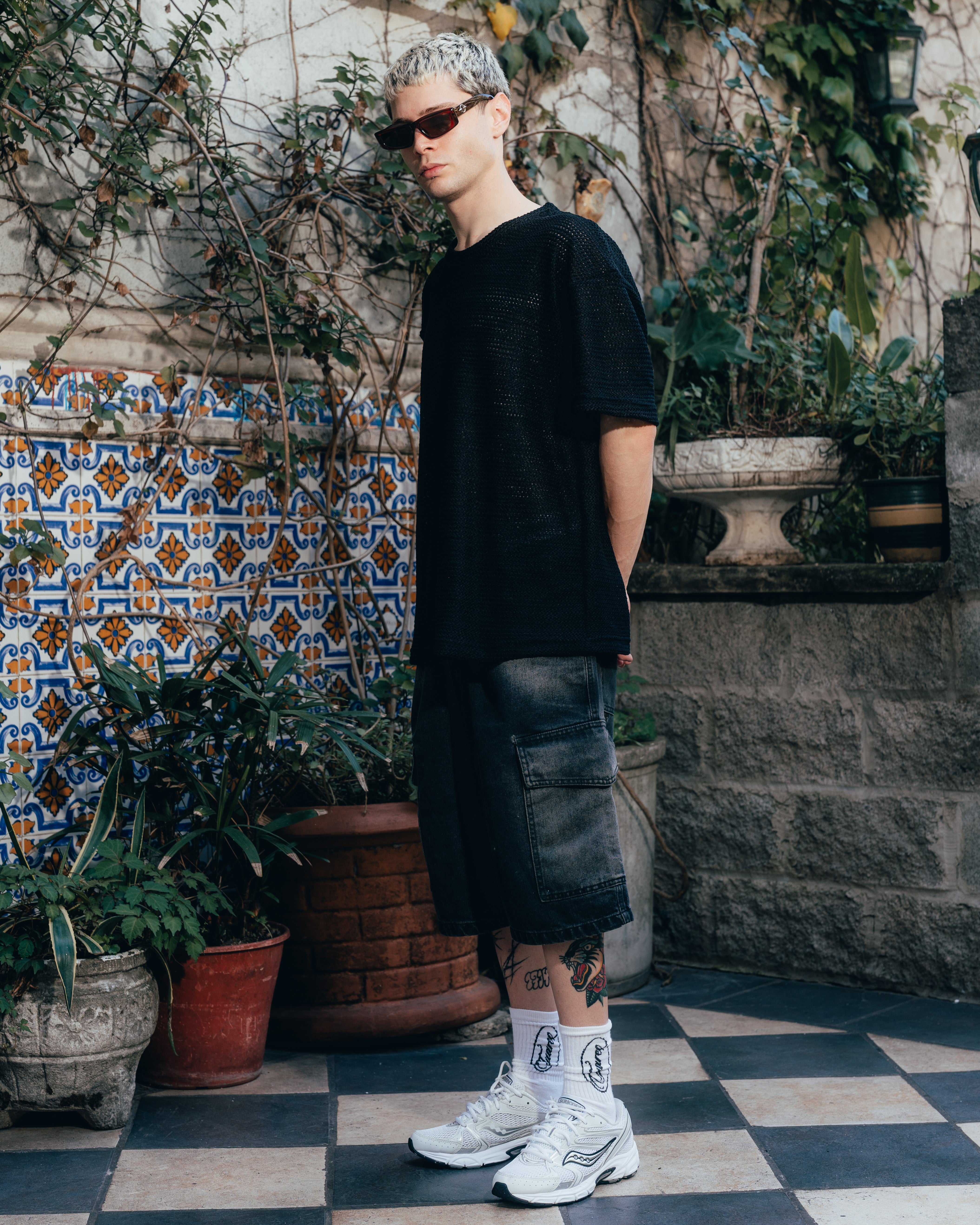 REMERA OVERSIZED TEJIDA [ PRIMARI ] BLACK