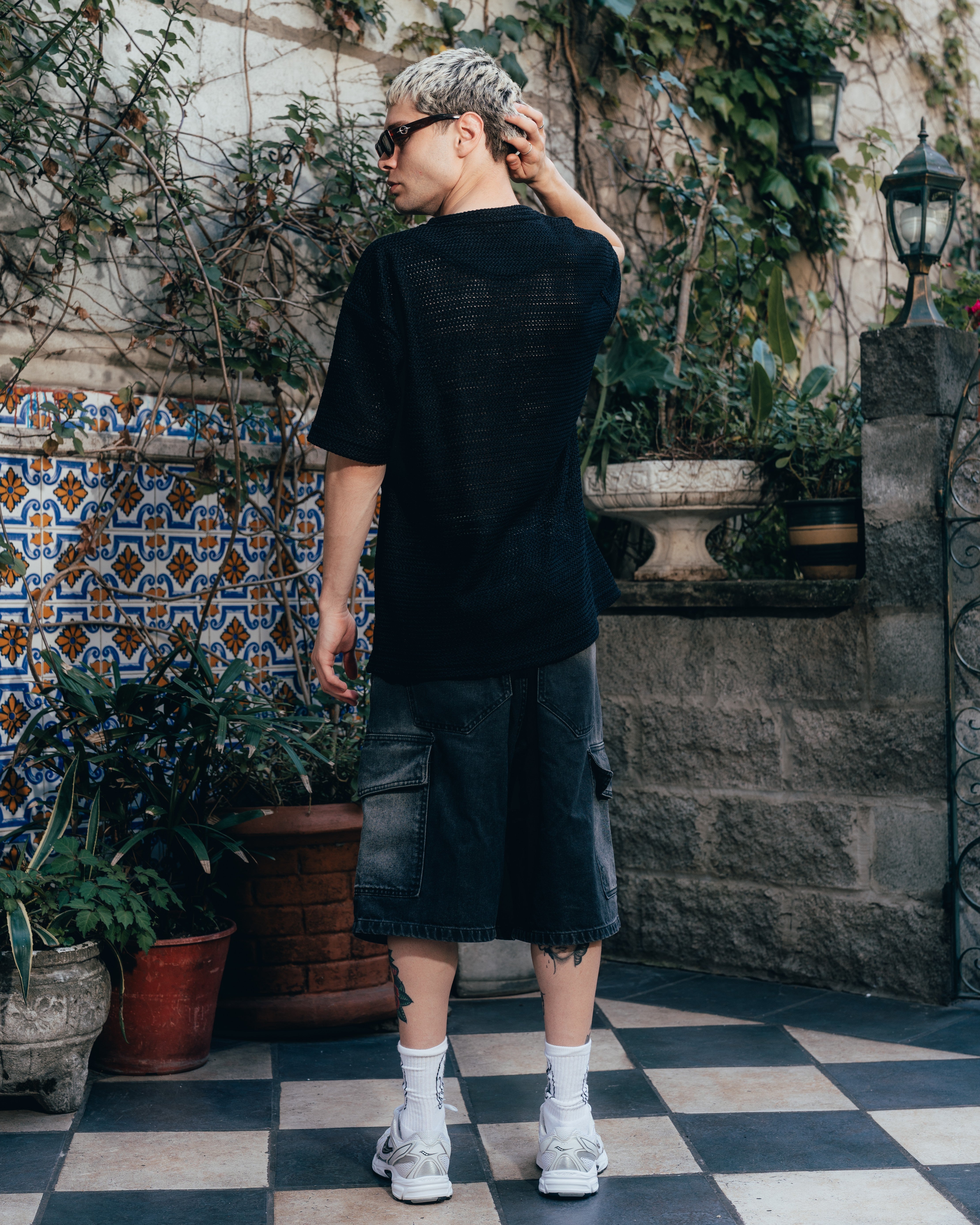 REMERA OVERSIZED TEJIDA [ PRIMARI ] BLACK