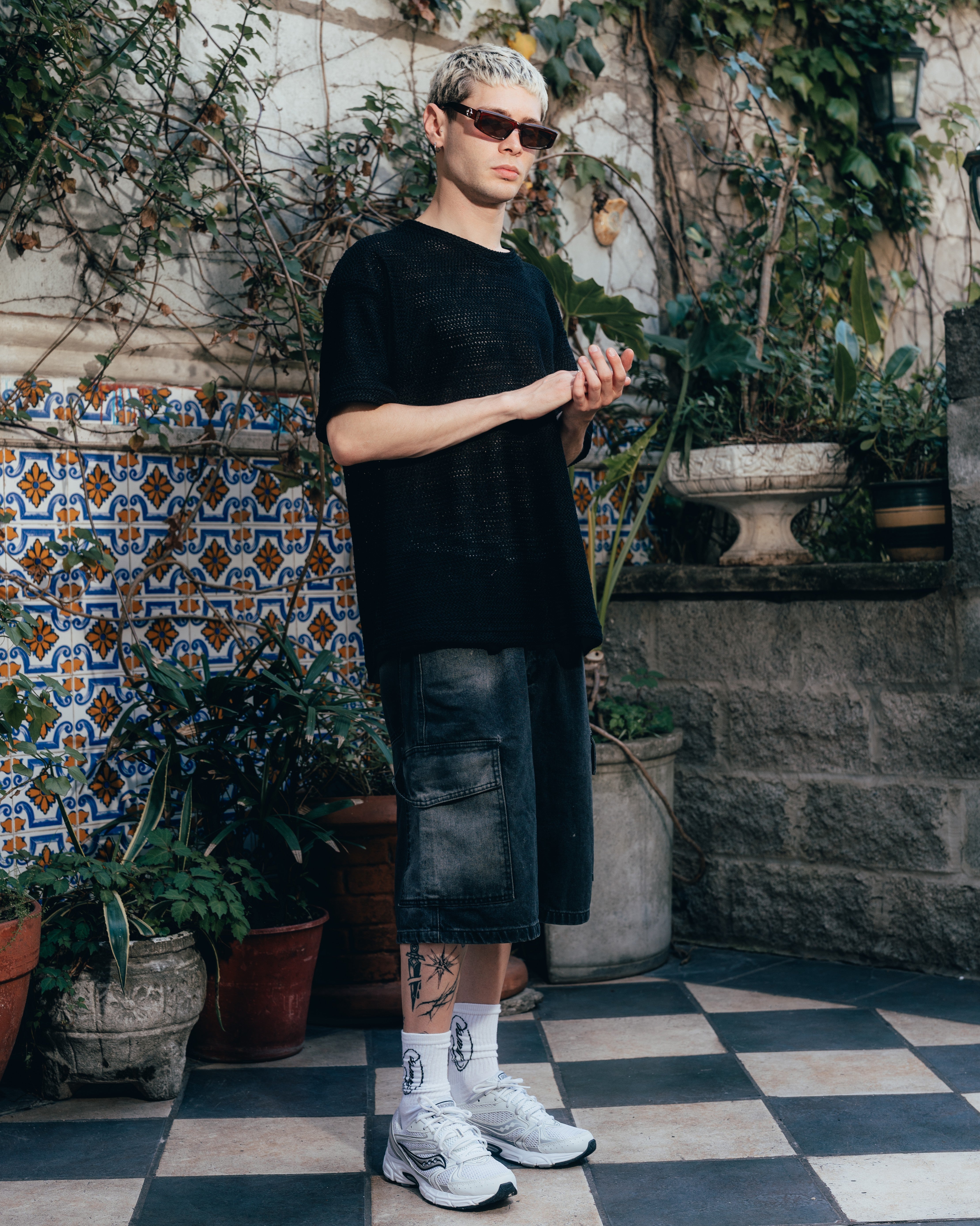 REMERA OVERSIZED TEJIDA [ PRIMARI ] BLACK