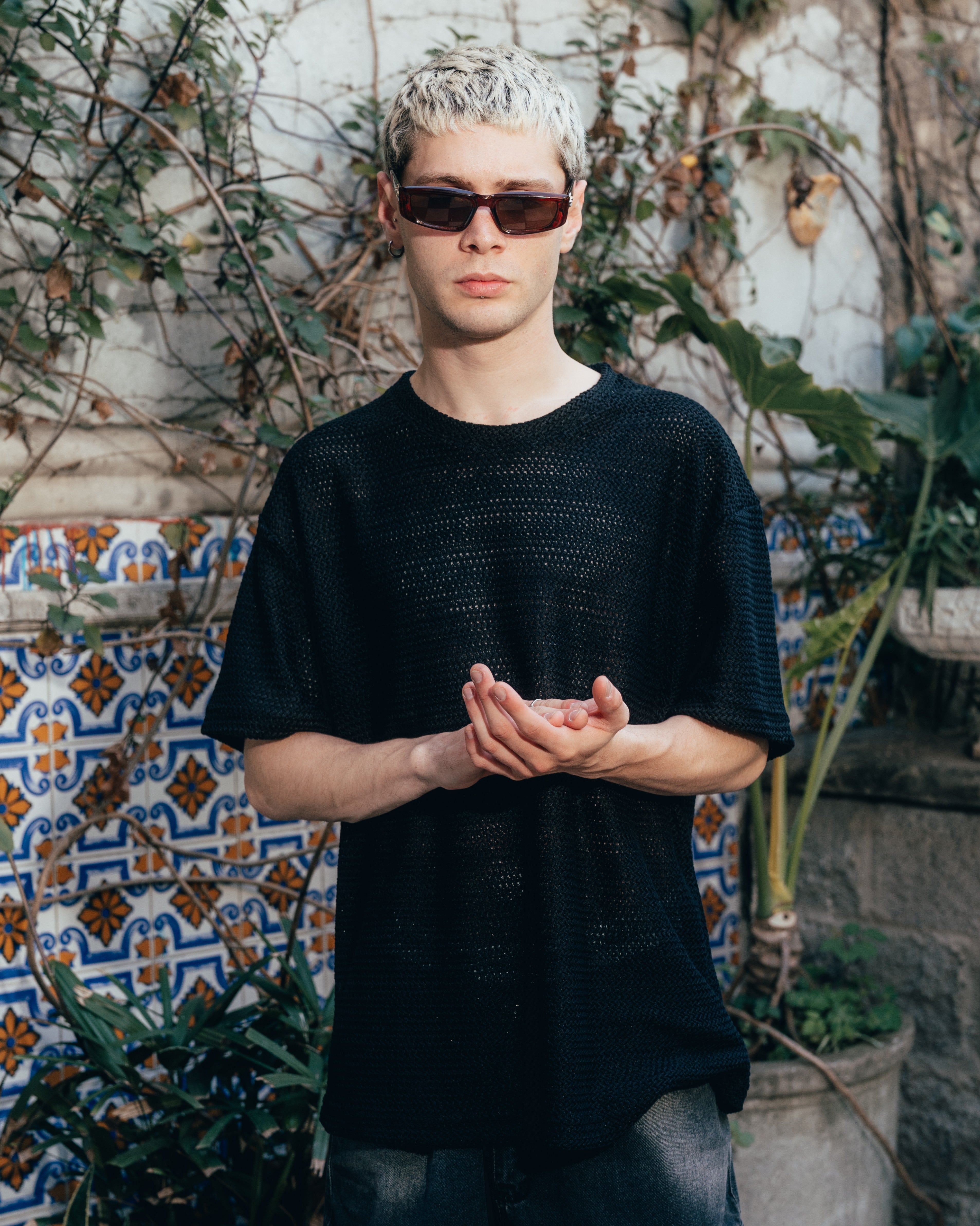 REMERA OVERSIZED TEJIDA [ PRIMARI ] BLACK