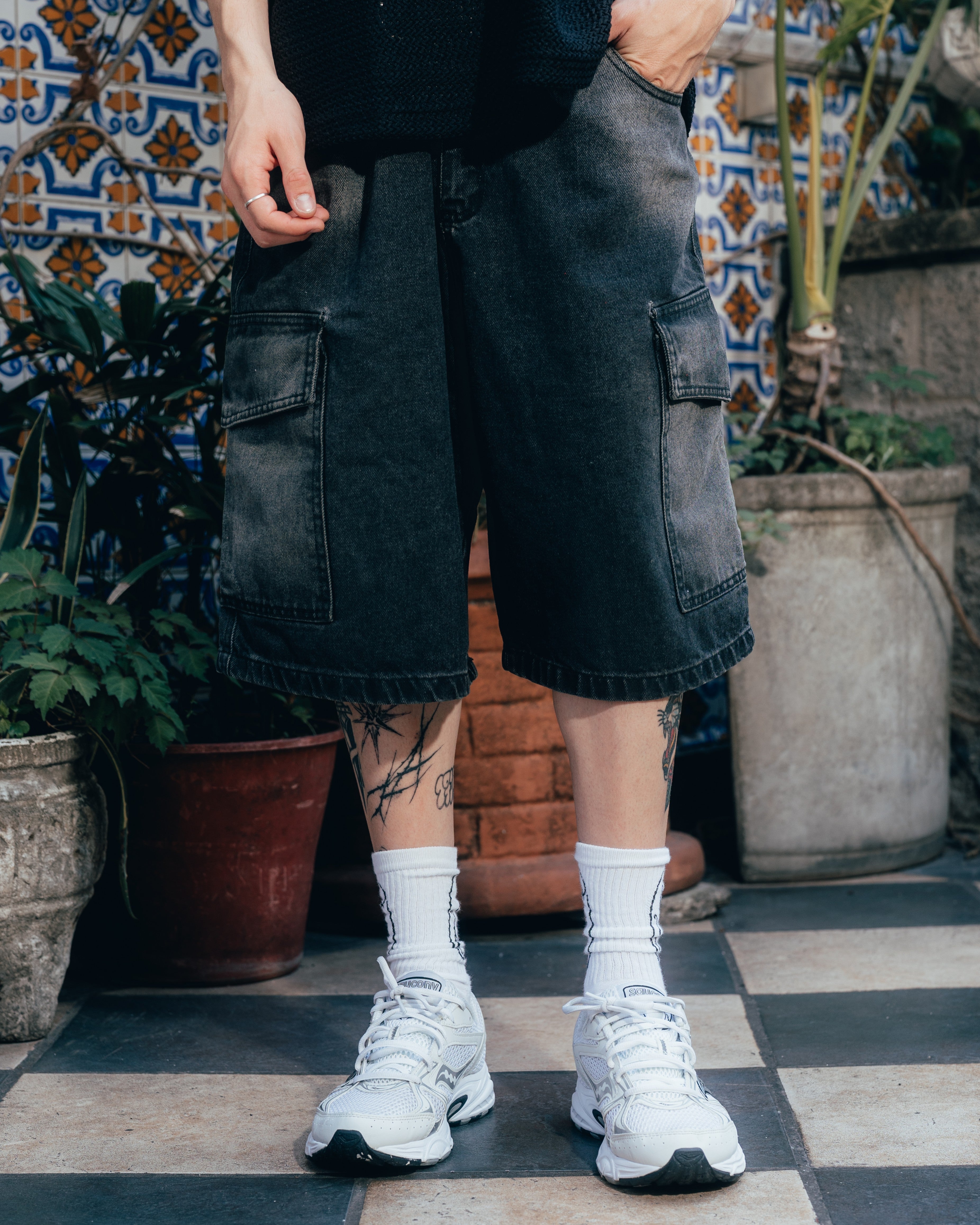 BERMUDA ¾ OVERSIZED CARGO [ PRIMARI ] WASHED