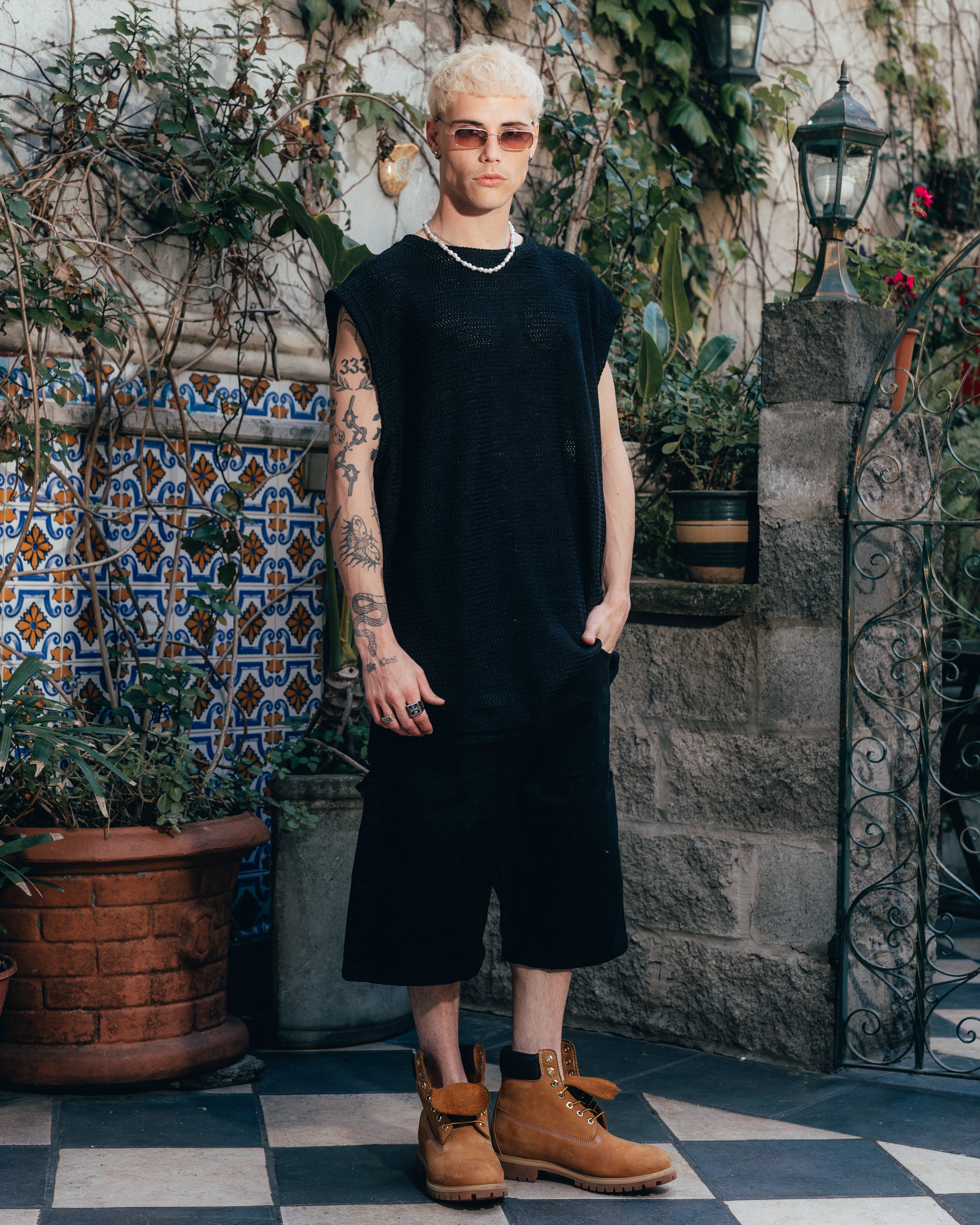MUSCULOSA OVERSIZED TEJIDA [ PRIMARI ] BLACK