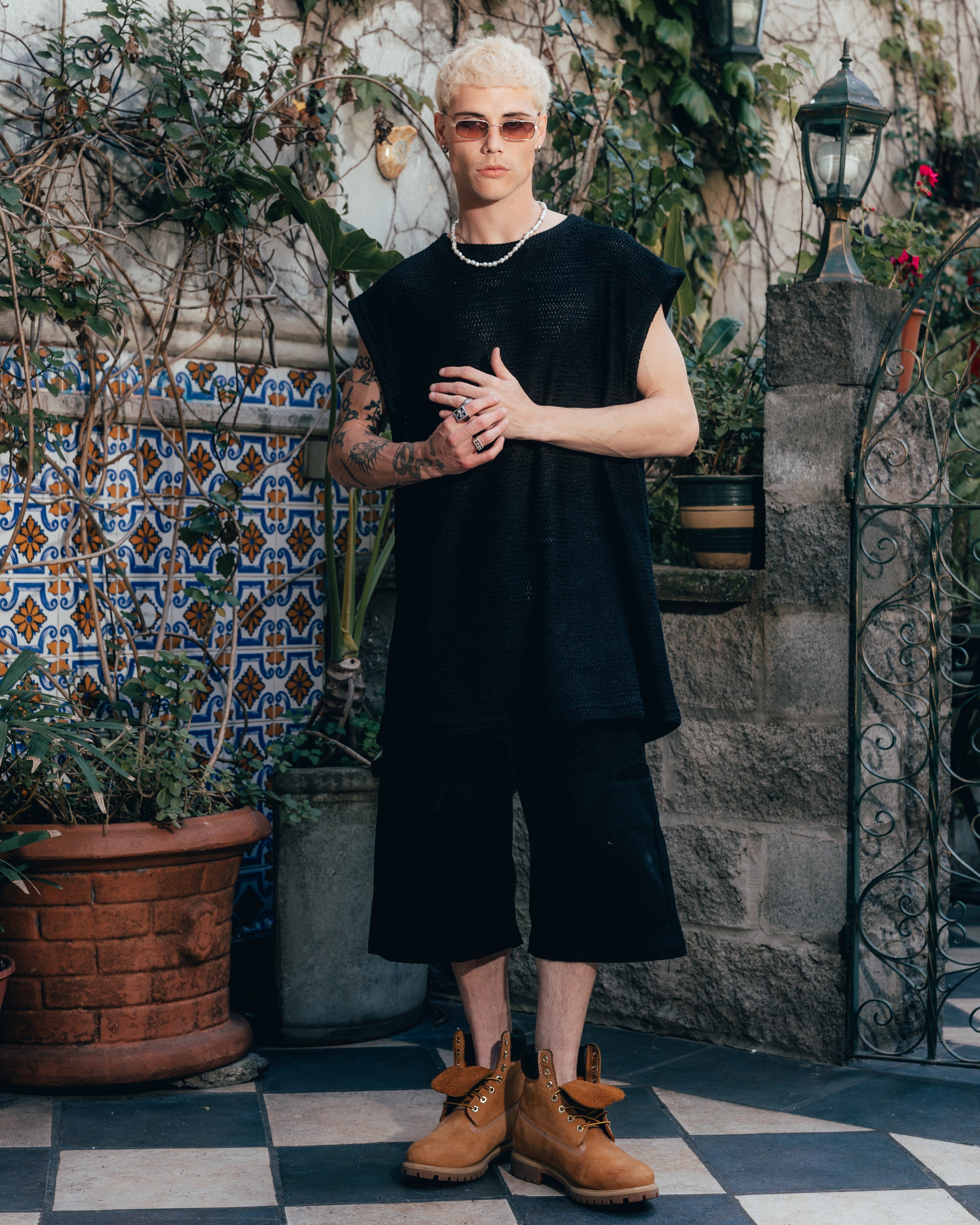 MUSCULOSA OVERSIZED TEJIDA [ PRIMARI ] BLACK