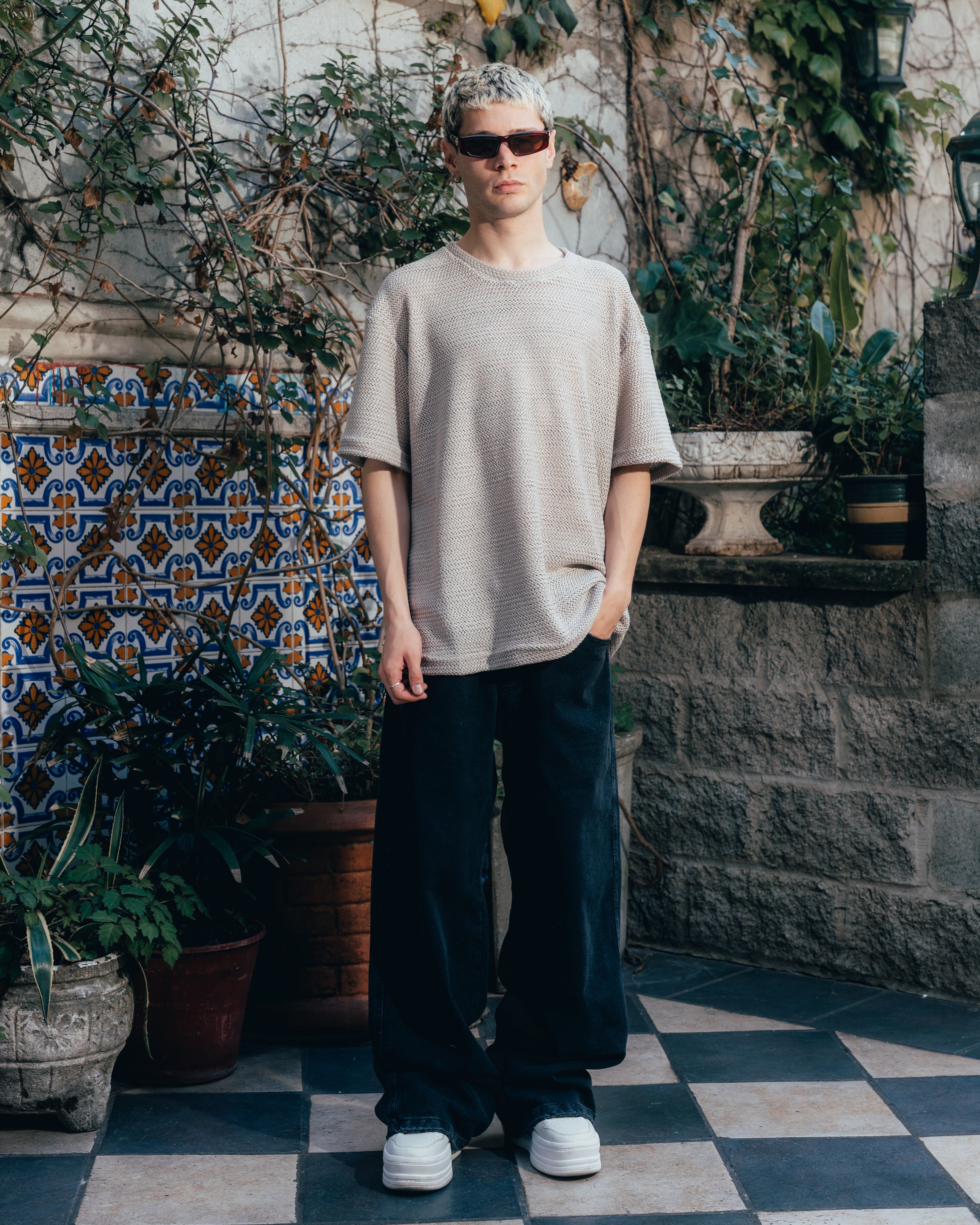 REMERA OVERSIZED TEJIDA [ PRIMARI ] GREY