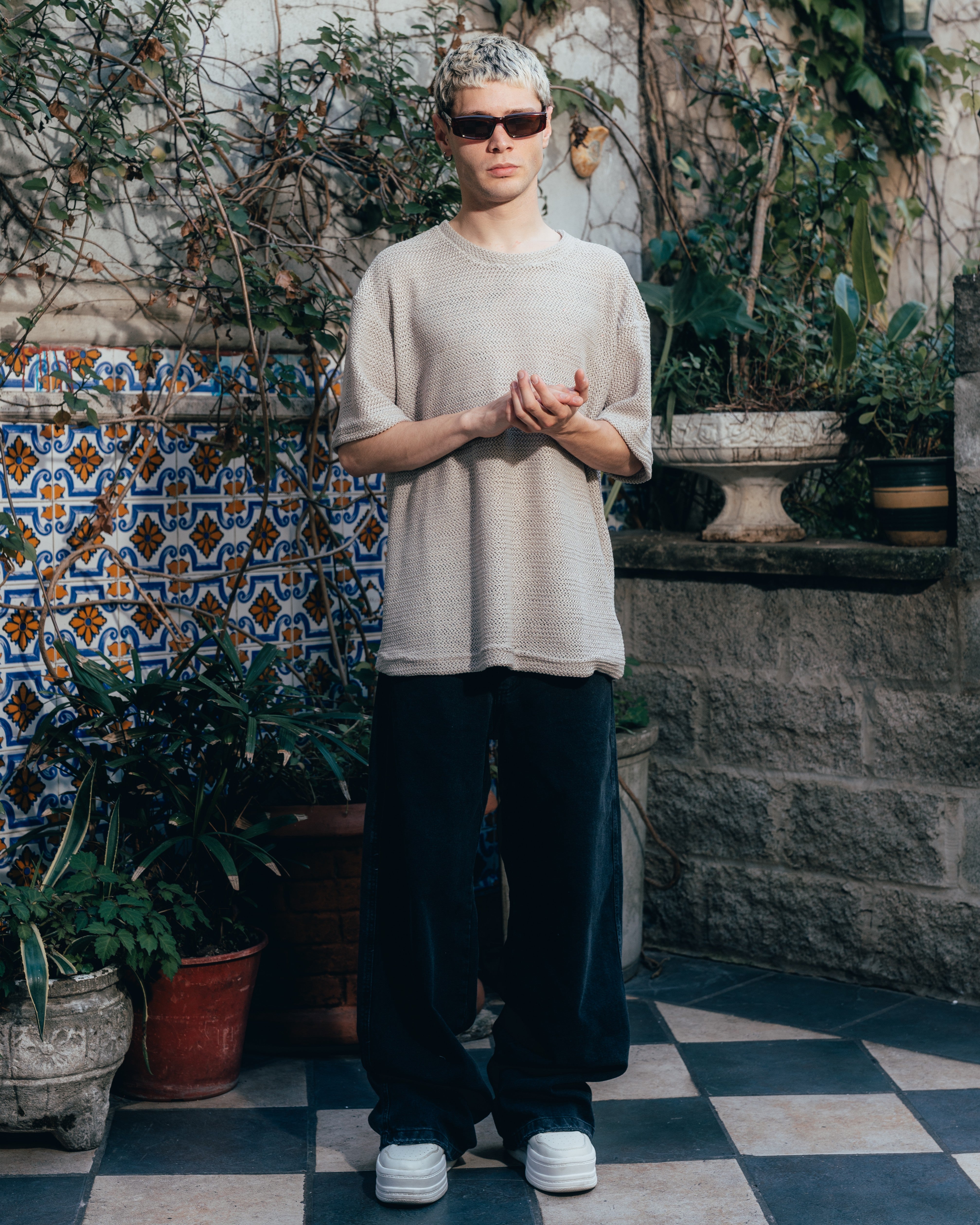 REMERA OVERSIZED TEJIDA [ PRIMARI ] GREY