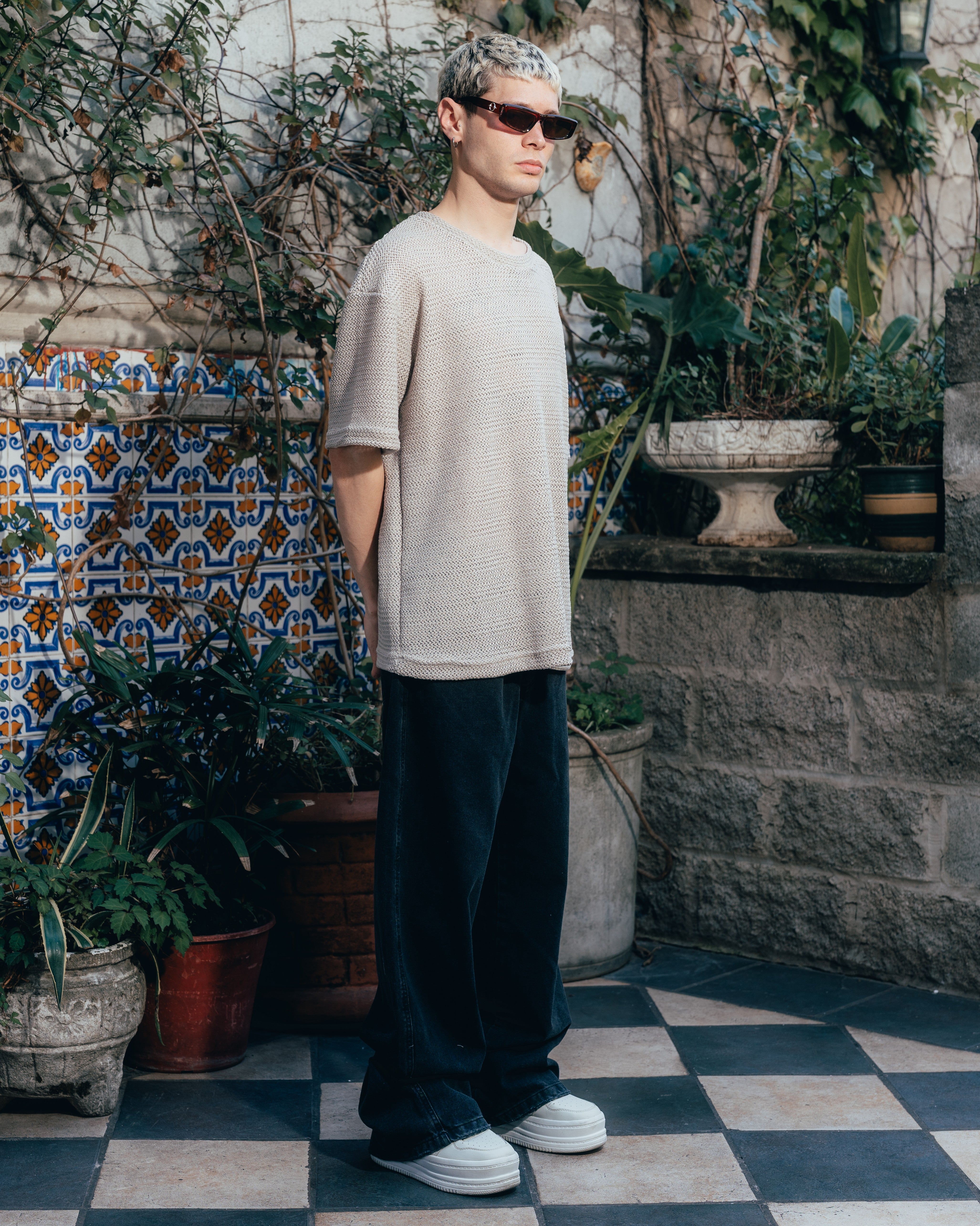 REMERA OVERSIZED TEJIDA [ PRIMARI ] GREY