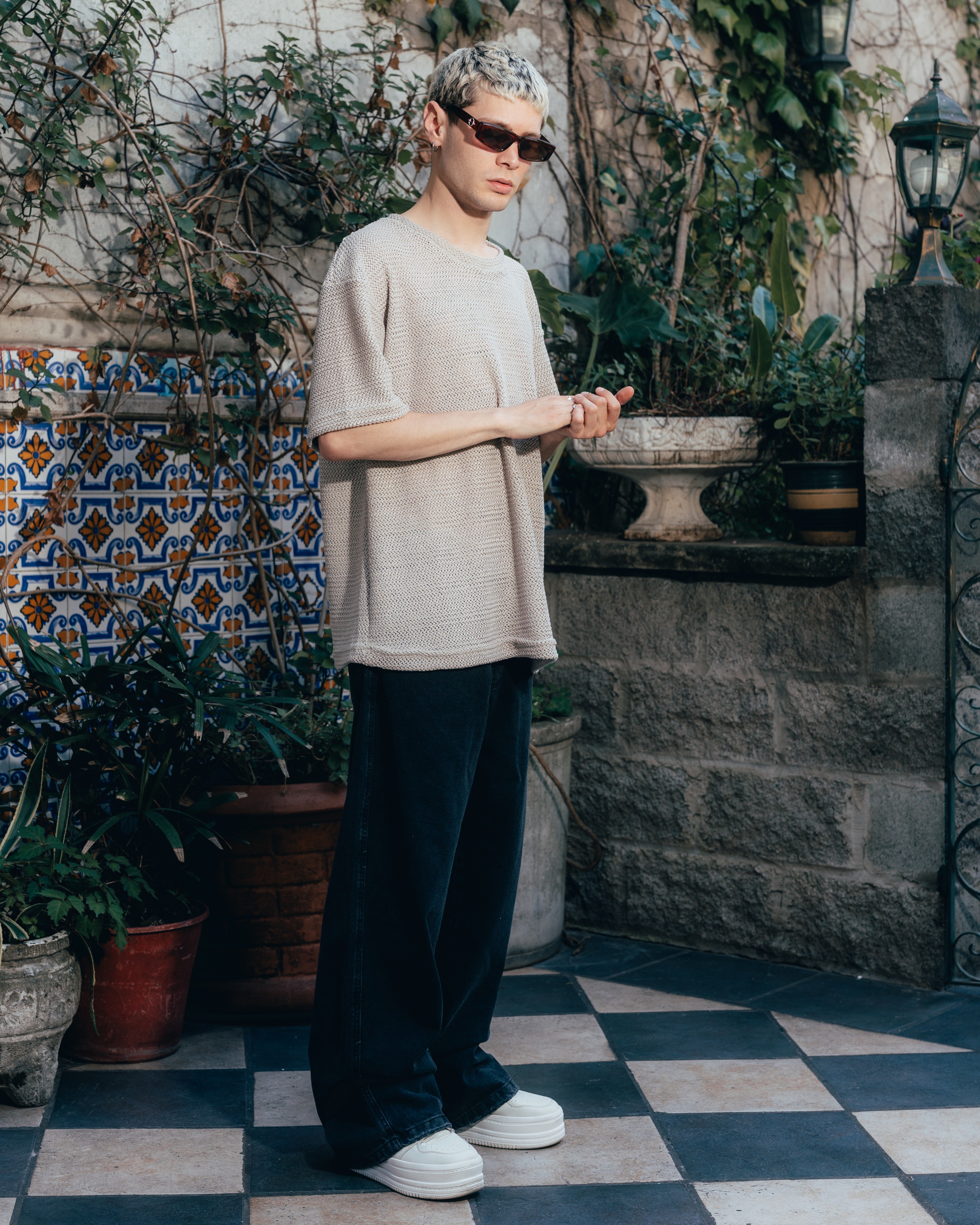 REMERA OVERSIZED TEJIDA [ PRIMARI ] GREY