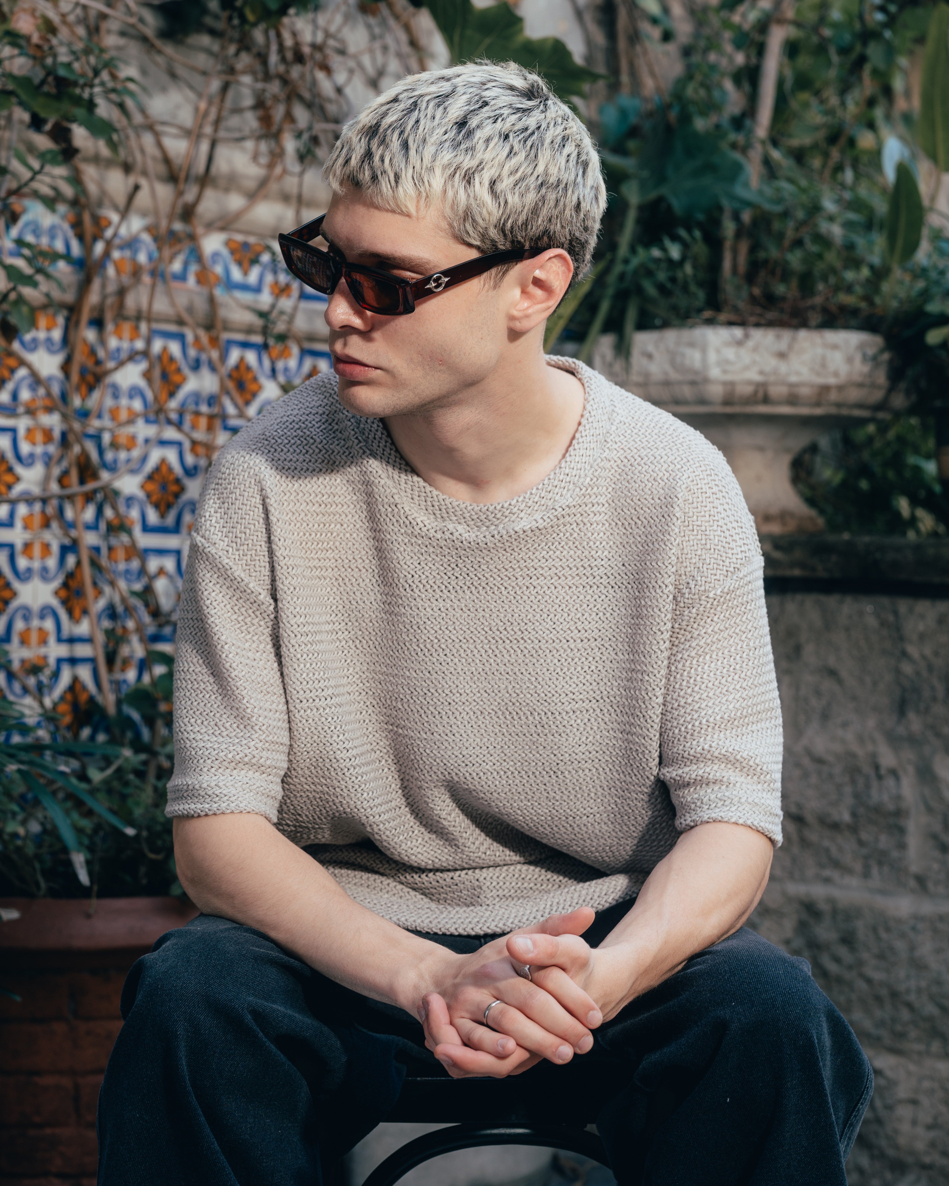 REMERA OVERSIZED TEJIDA [ PRIMARI ] GREY