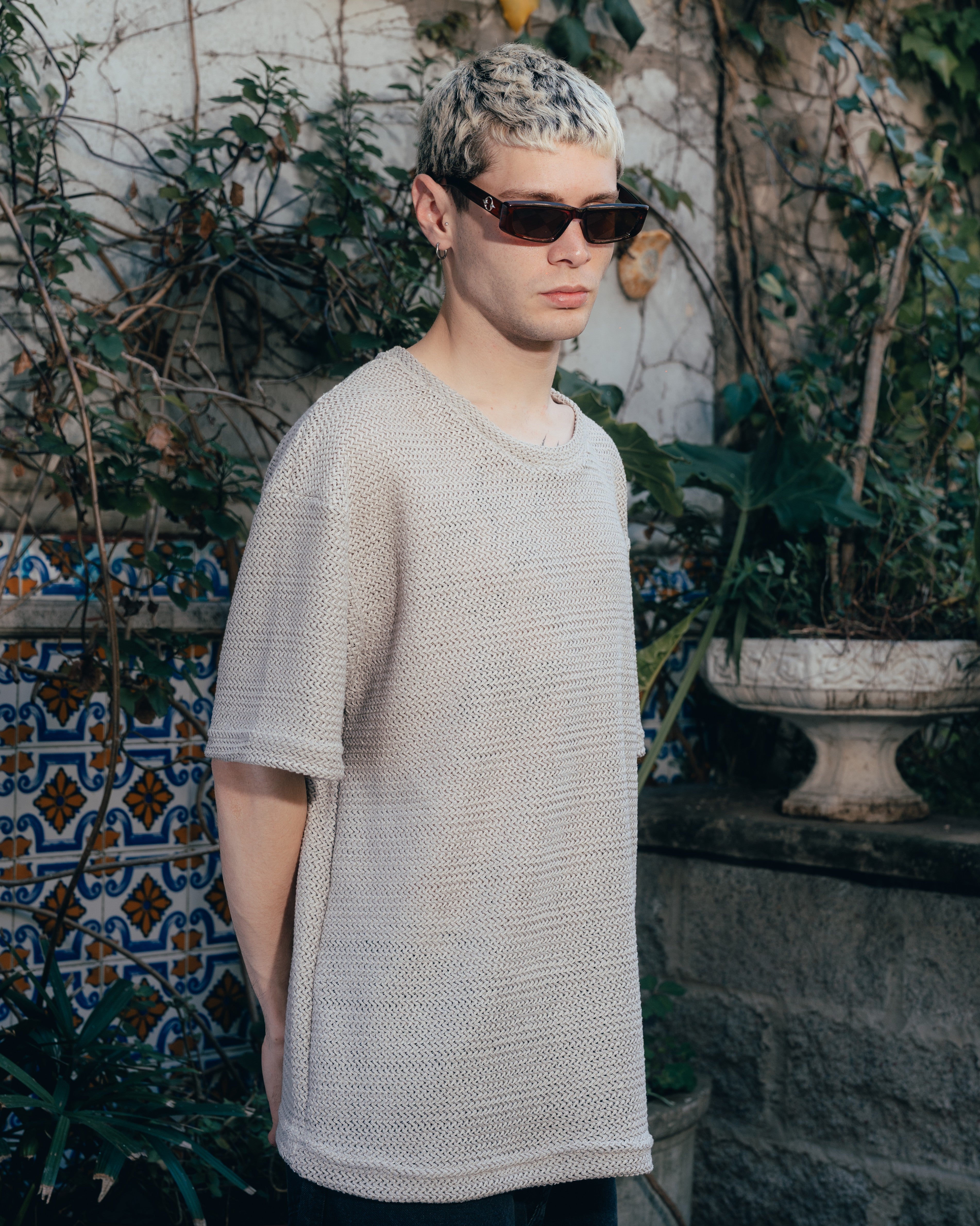 REMERA OVERSIZED TEJIDA [ PRIMARI ] GREY