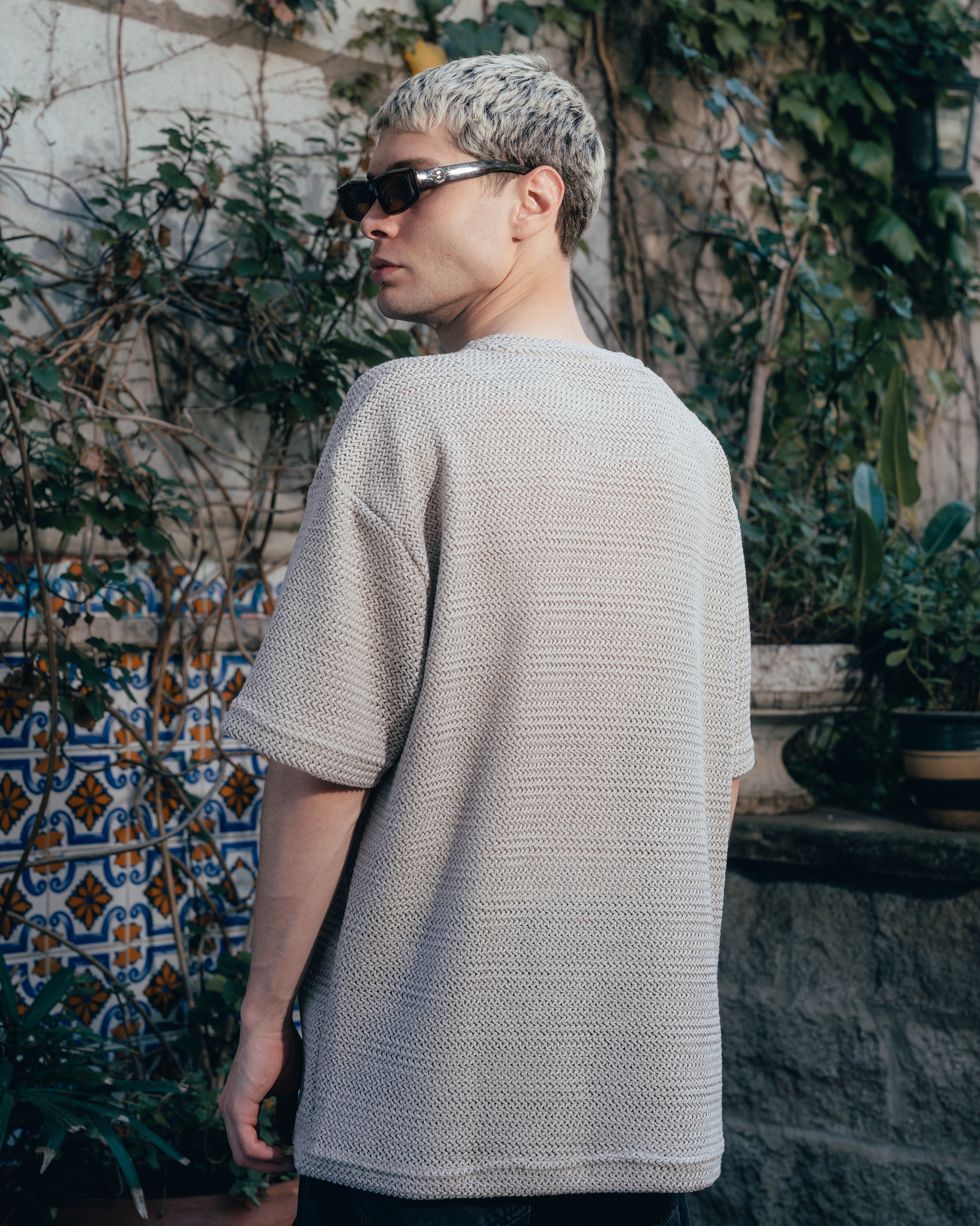 REMERA OVERSIZED TEJIDA [ PRIMARI ] GREY