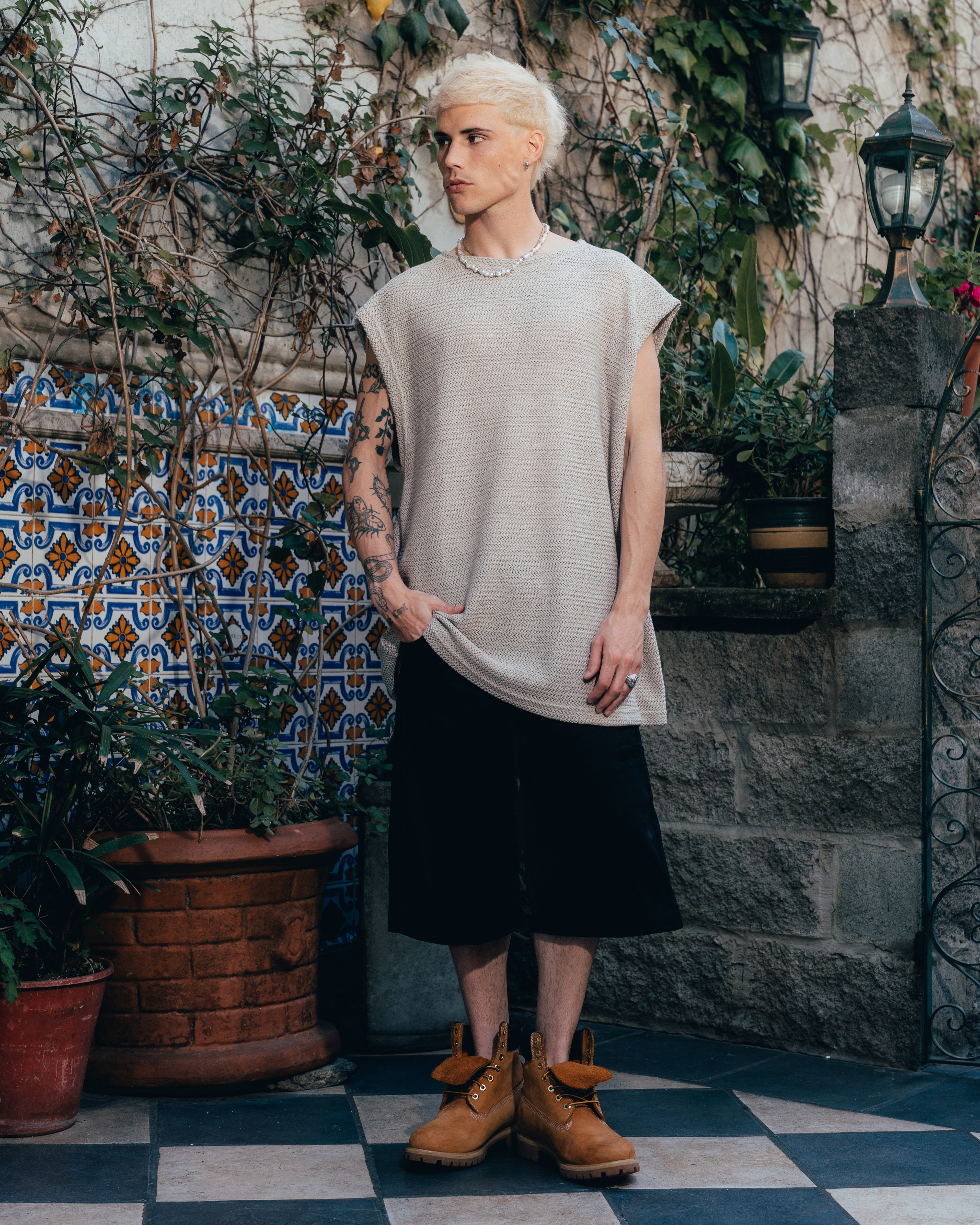 MUSCULOSA OVERSIZED TEJIDA [ PRIMARI ] GREY