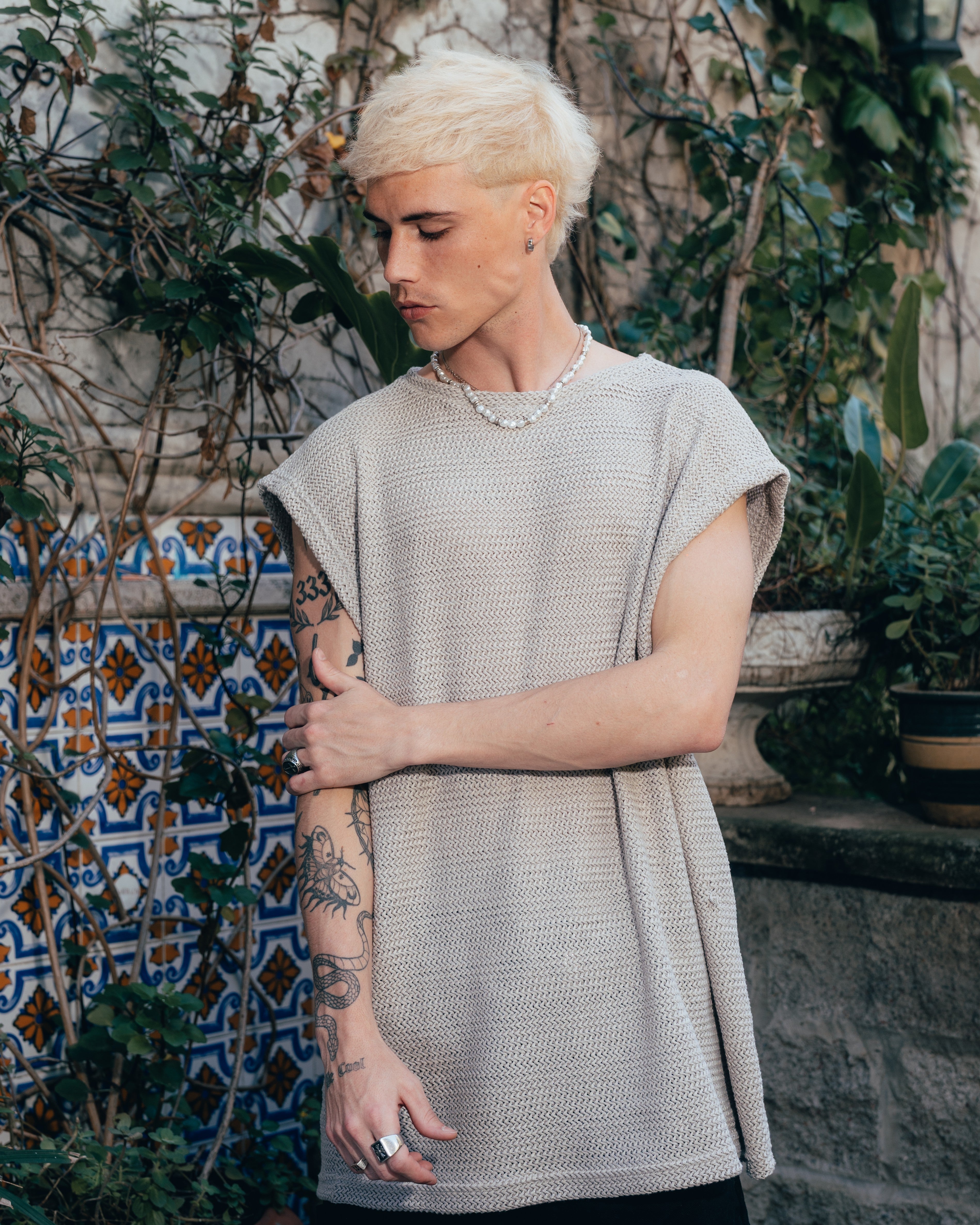 MUSCULOSA OVERSIZED TEJIDA [ PRIMARI ] GREY