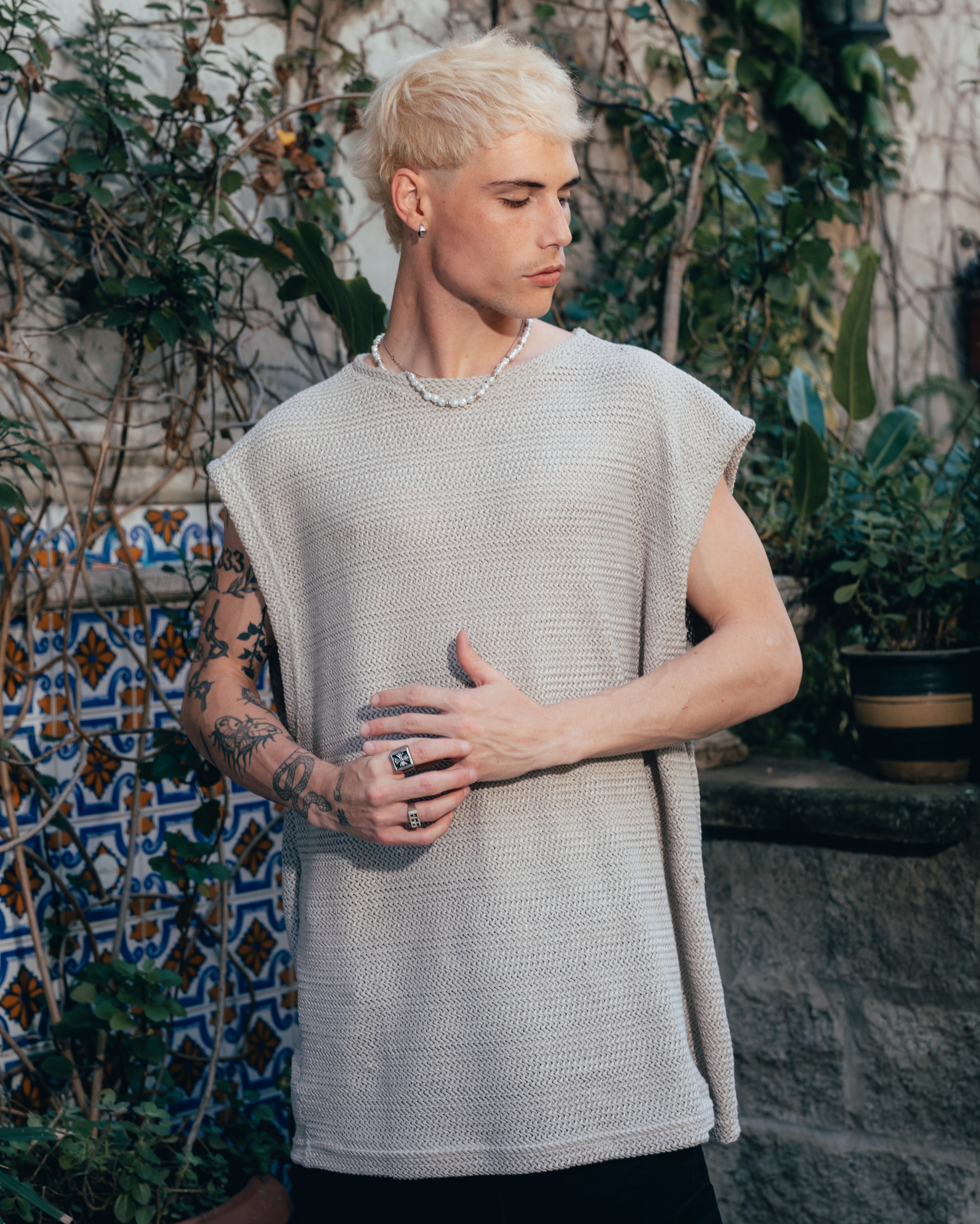 MUSCULOSA OVERSIZED TEJIDA [ PRIMARI ] GREY