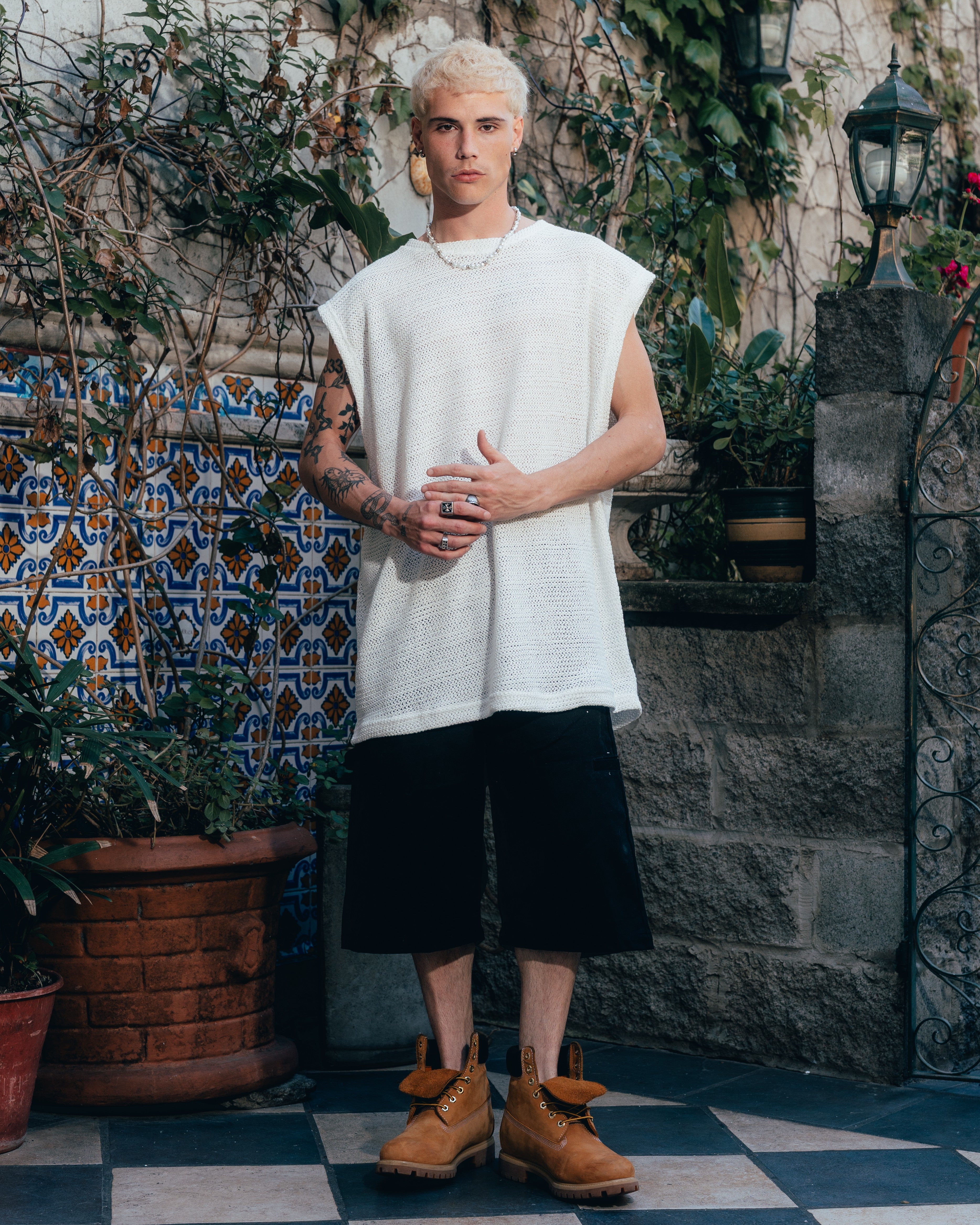MUSCULOSA OVERSIZED TEJIDA [ PRIMARI ] CRUDO
