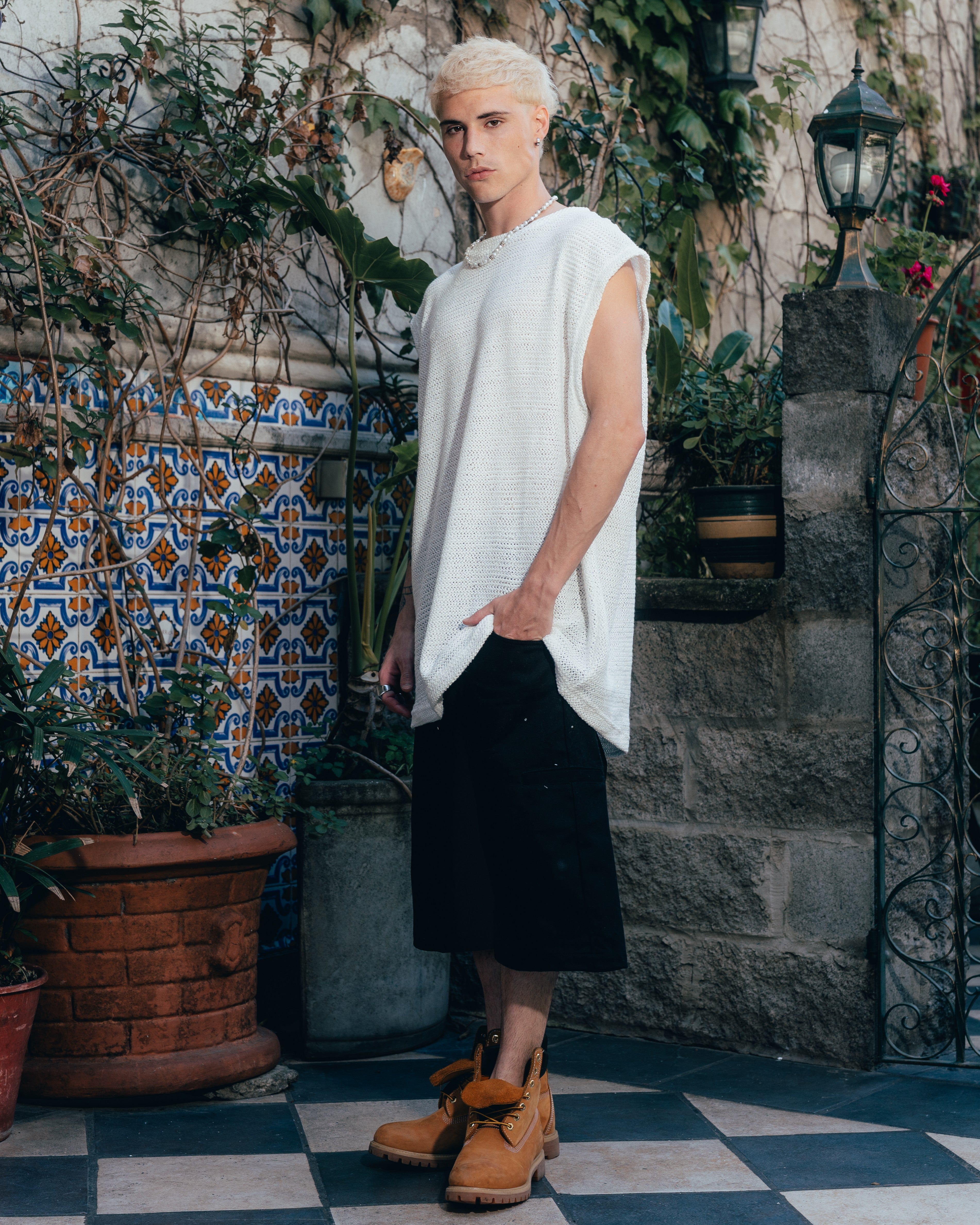 MUSCULOSA OVERSIZED TEJIDA [ PRIMARI ] CRUDO