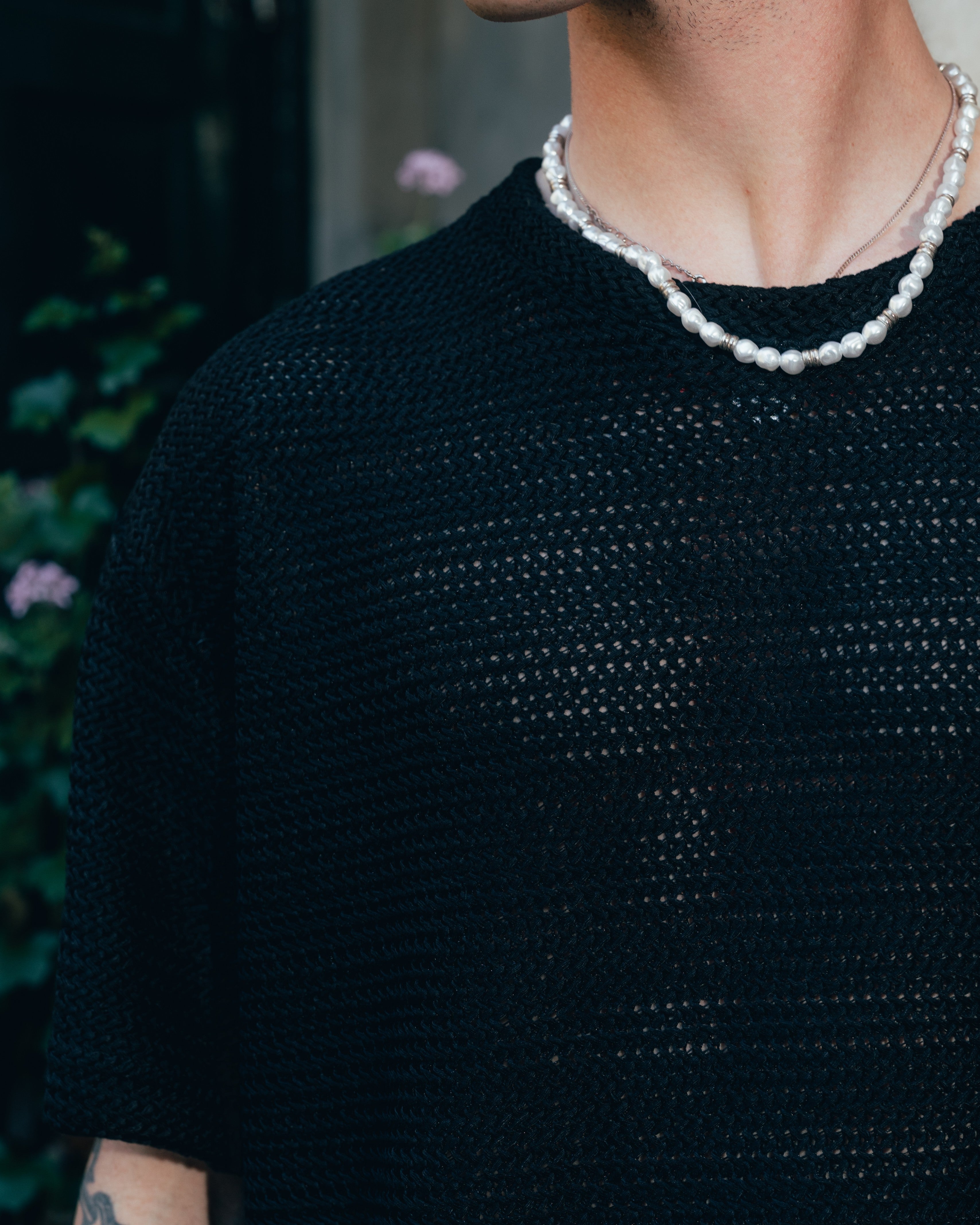 REMERA OVERSIZED TEJIDA [ PRIMARI ] BLACK