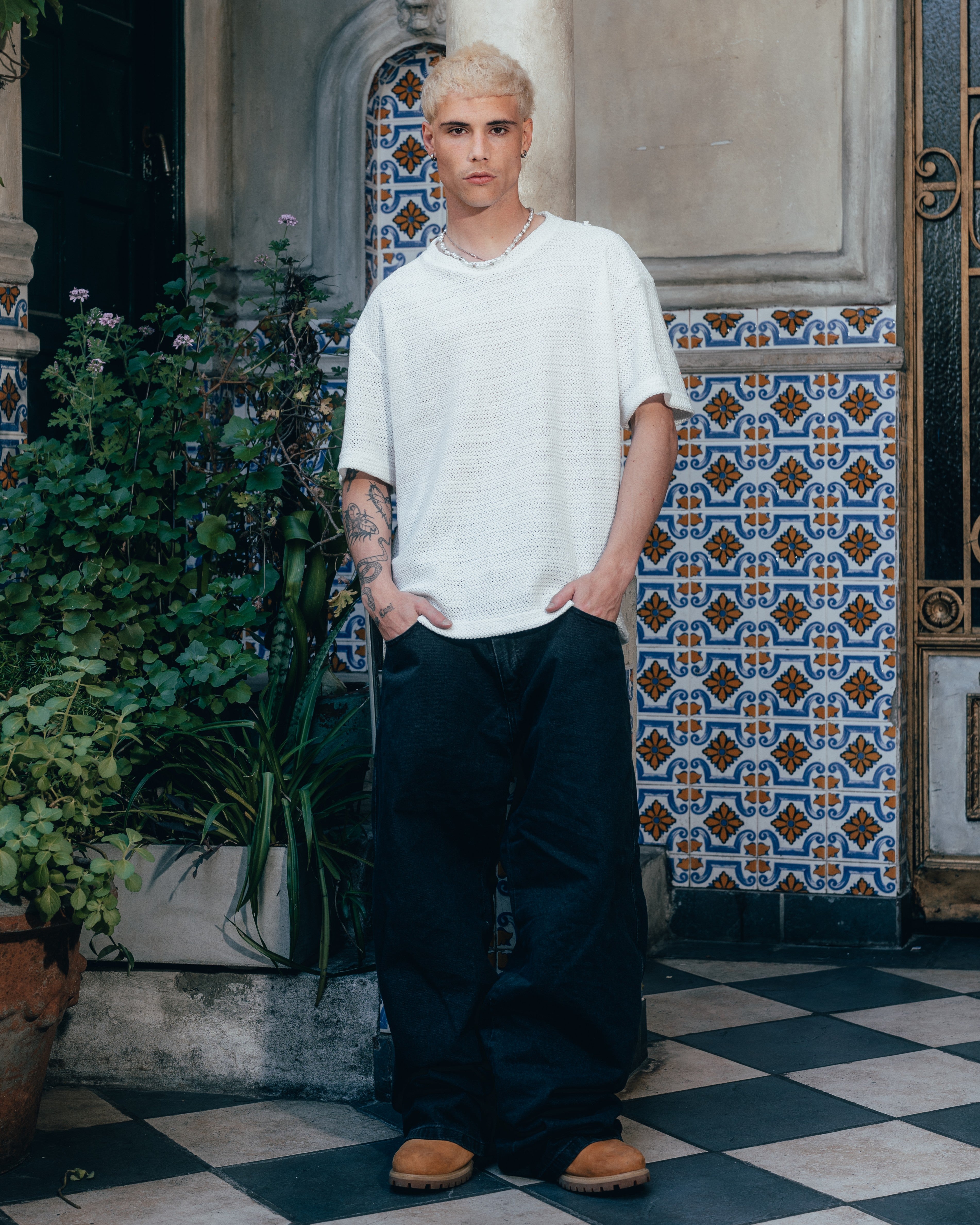 REMERA OVERSIZED TEJIDA [ PRIMARI ] CRUDO