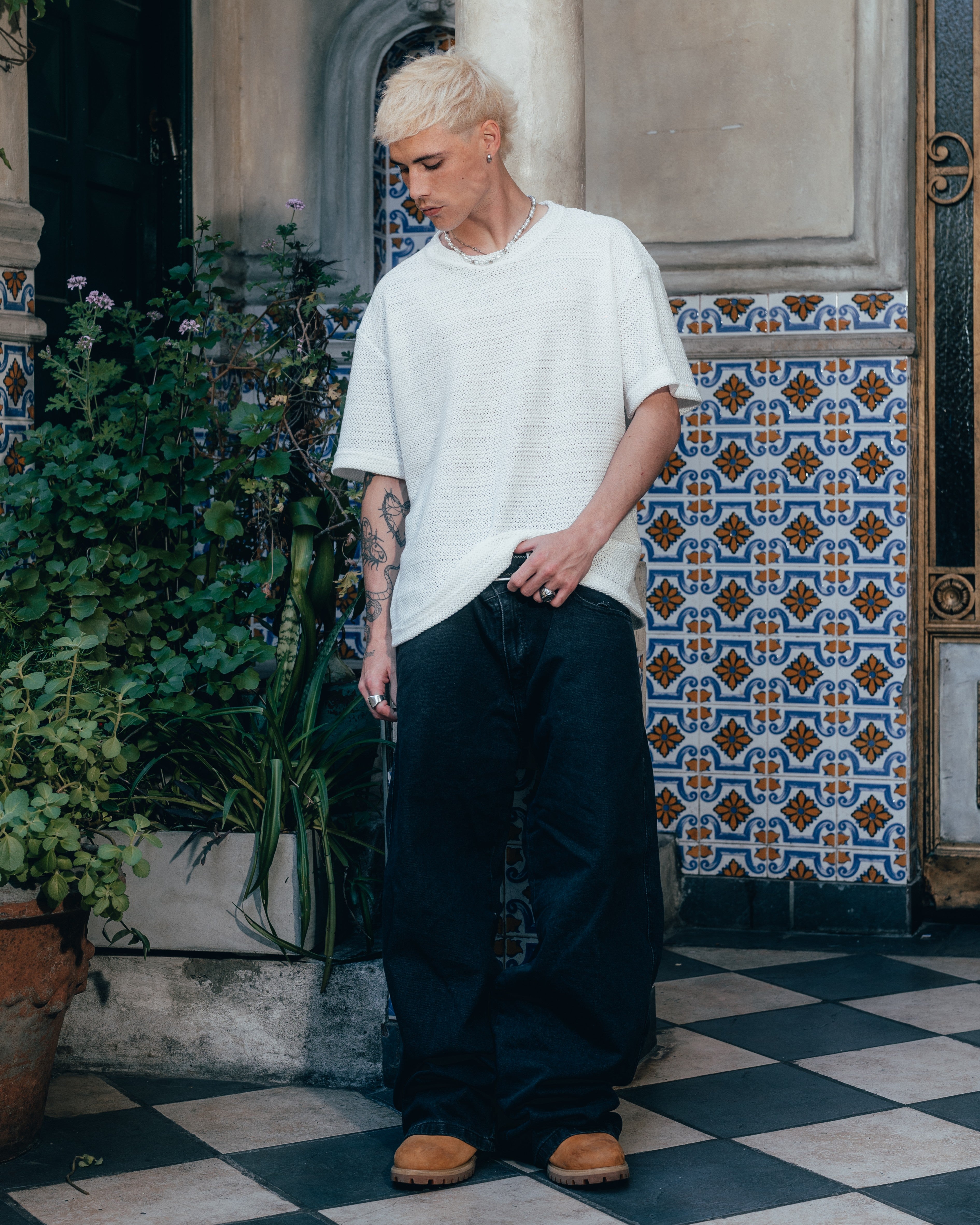 REMERA OVERSIZED TEJIDA [ PRIMARI ] CRUDO