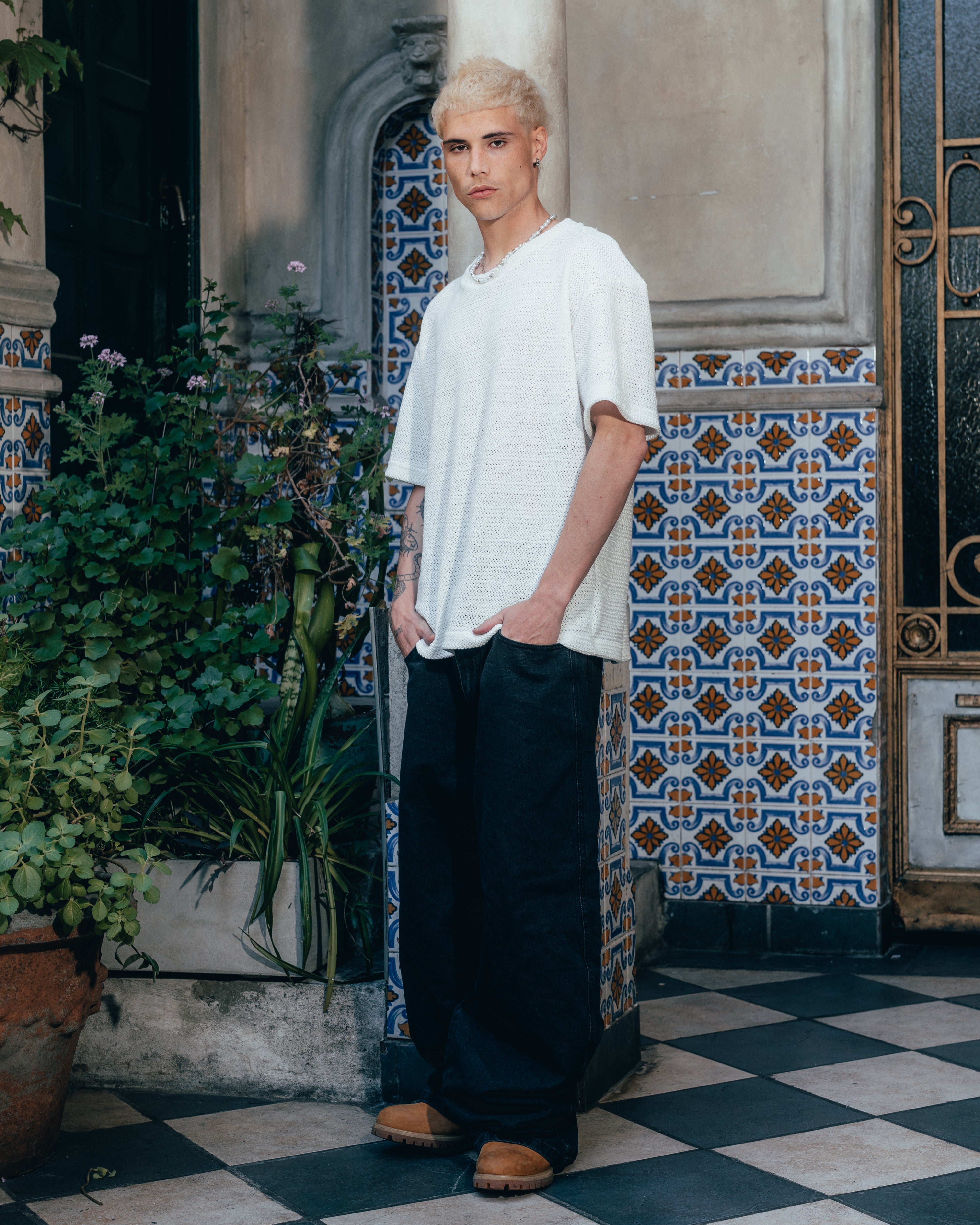 REMERA OVERSIZED TEJIDA [ PRIMARI ] CRUDO