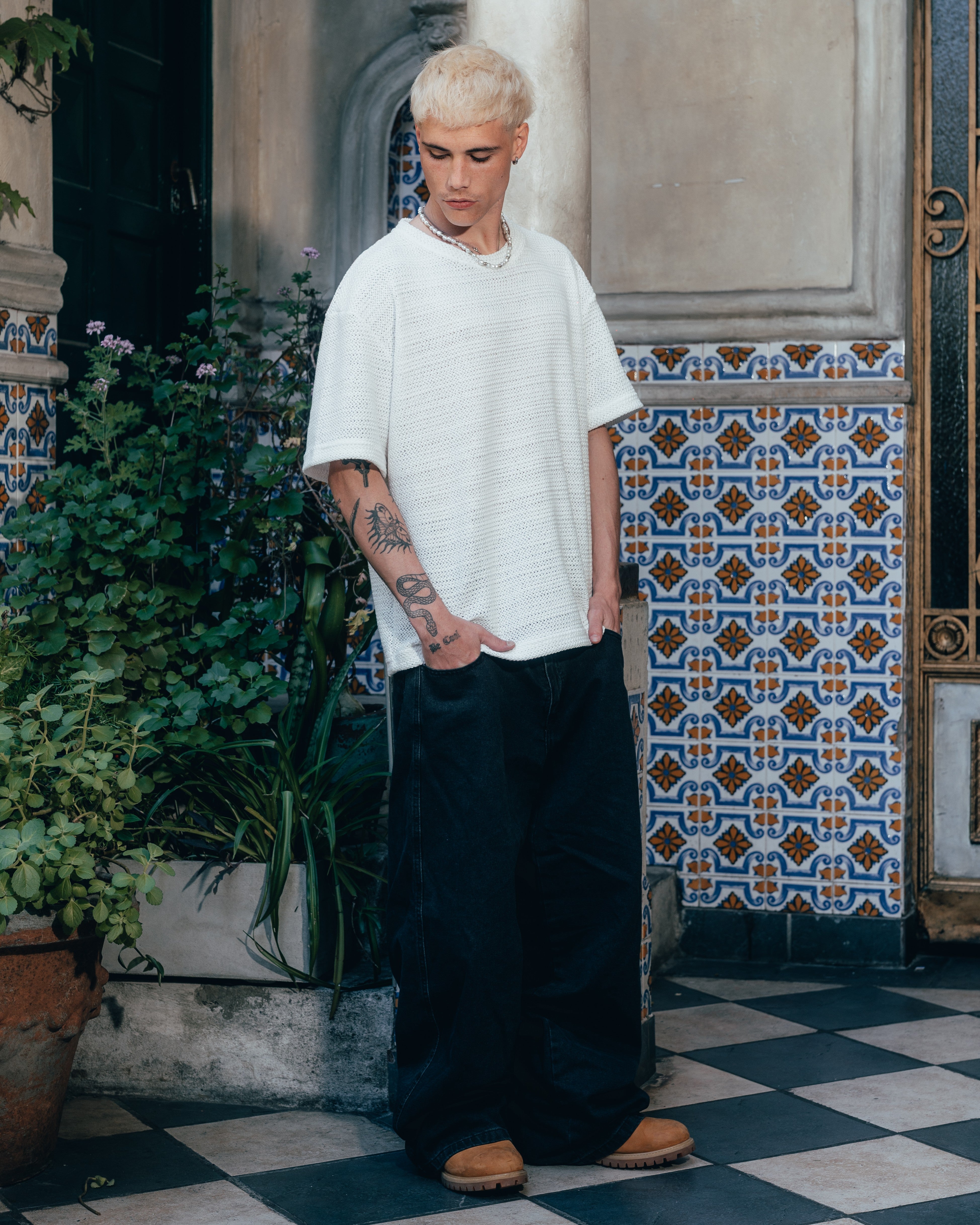 REMERA OVERSIZED TEJIDA [ PRIMARI ] CRUDO