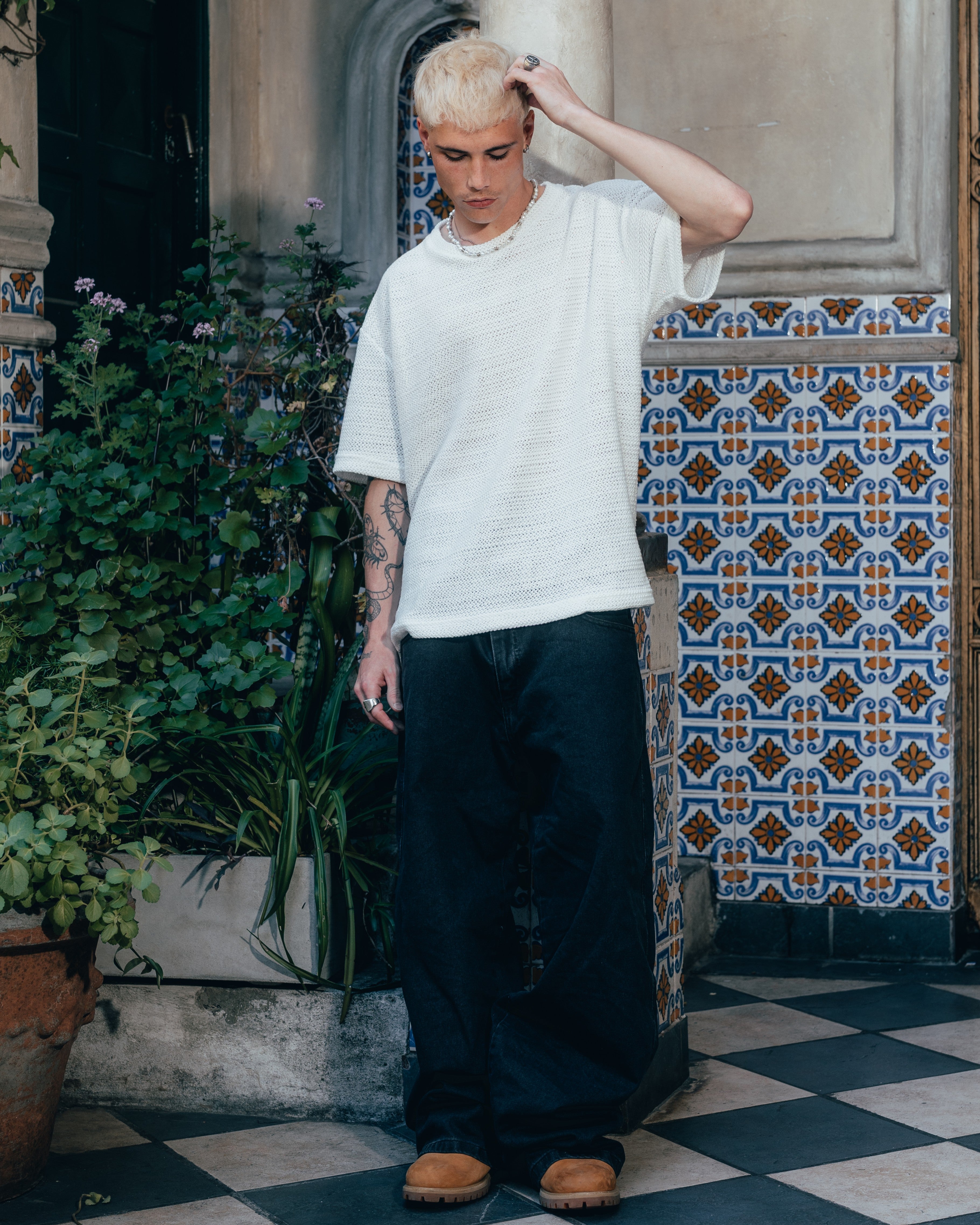 REMERA OVERSIZED TEJIDA [ PRIMARI ] CRUDO